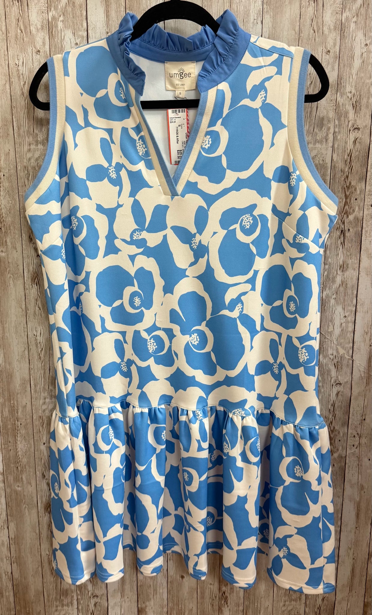 Size S UMGEE WHITE AND BLUE FLORAL Dress