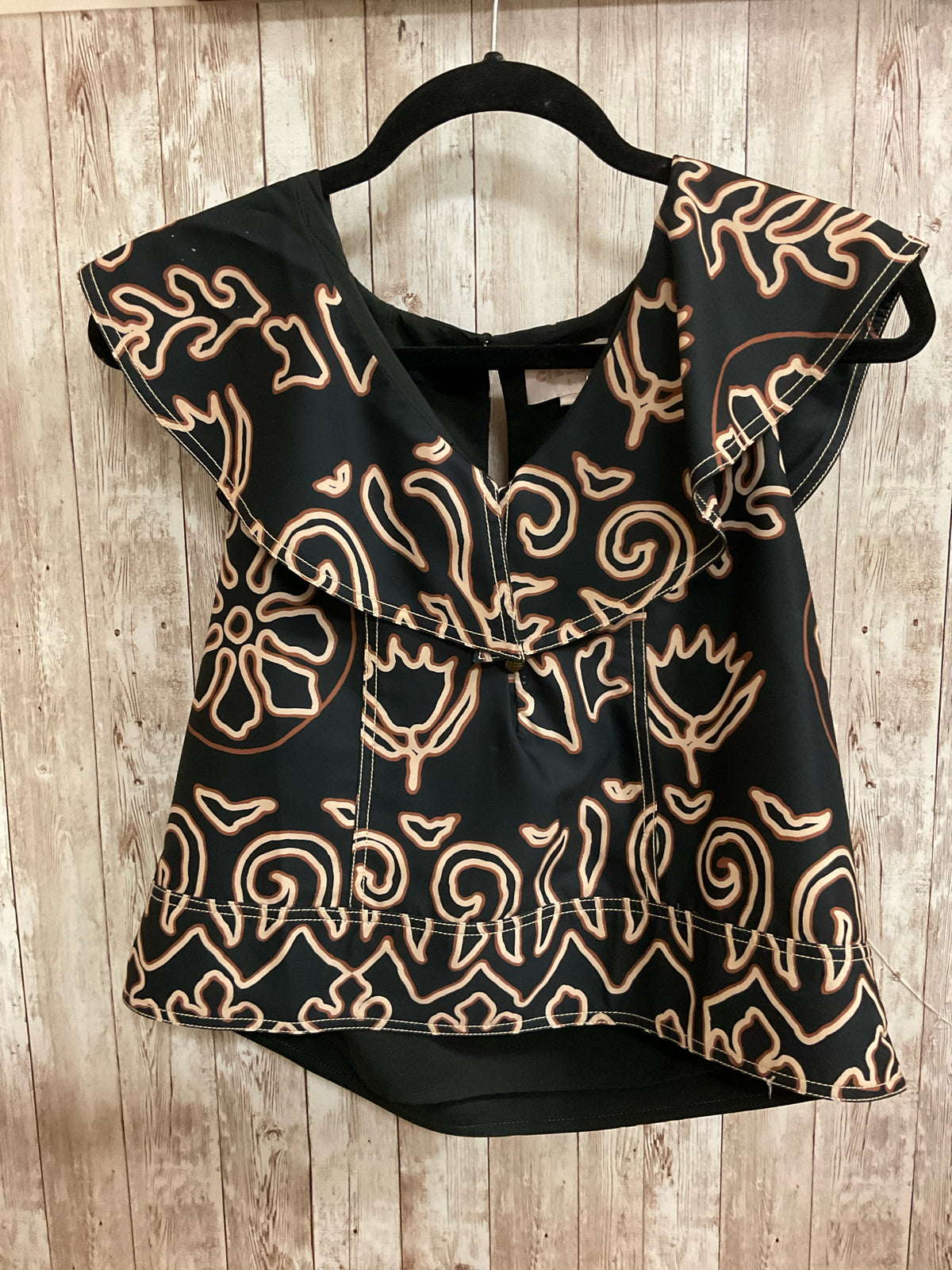 Size S CIEBON BLACK AND TAN Top