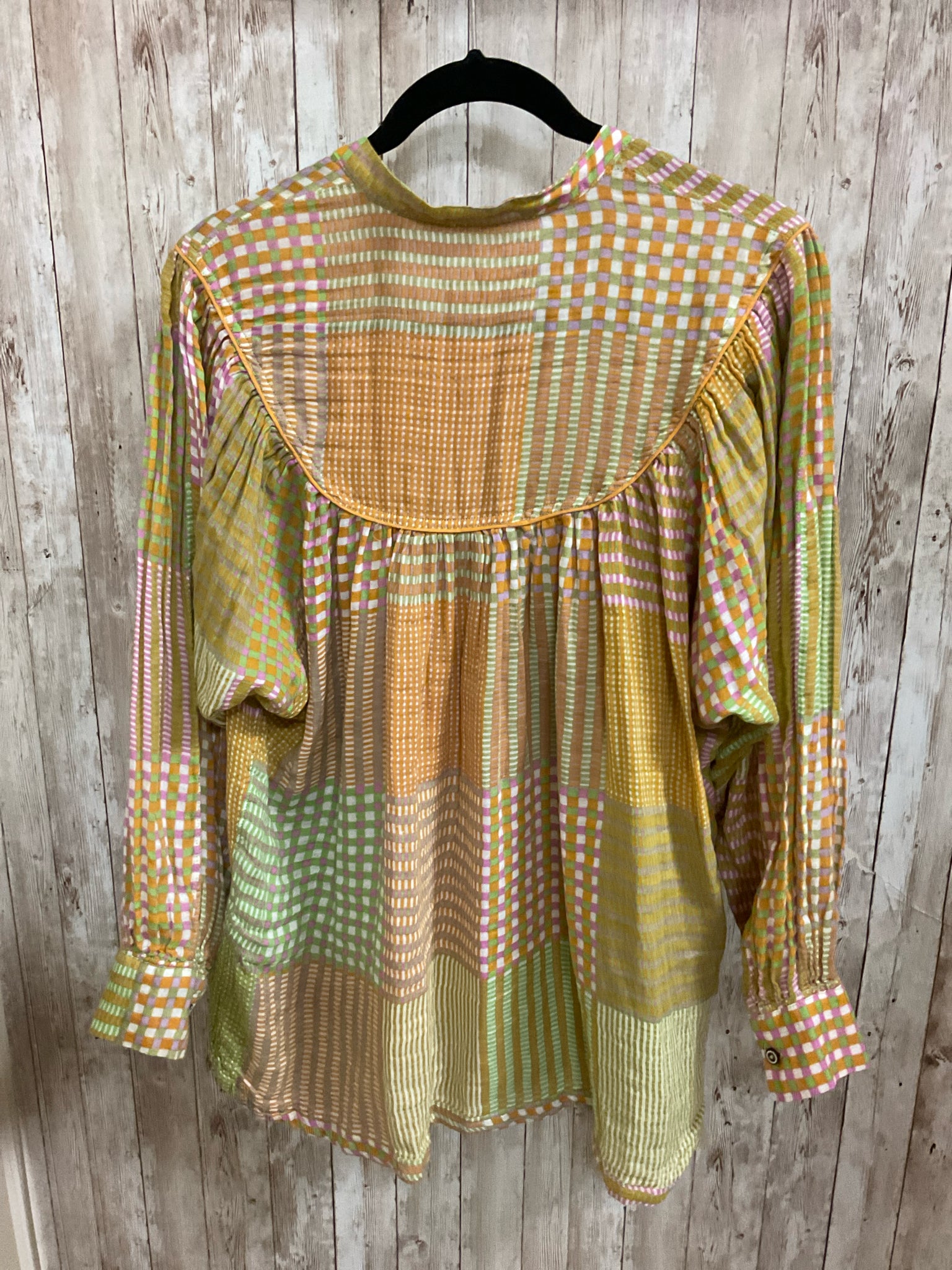 Size S INTIMATELY FREE PEOPLE Lime Print Top