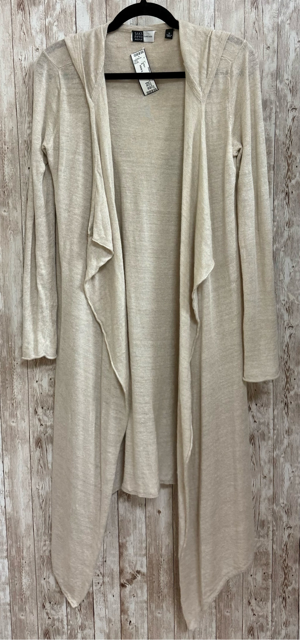 Size S SAKS FIFTH AVENUE Taupe Cardigan