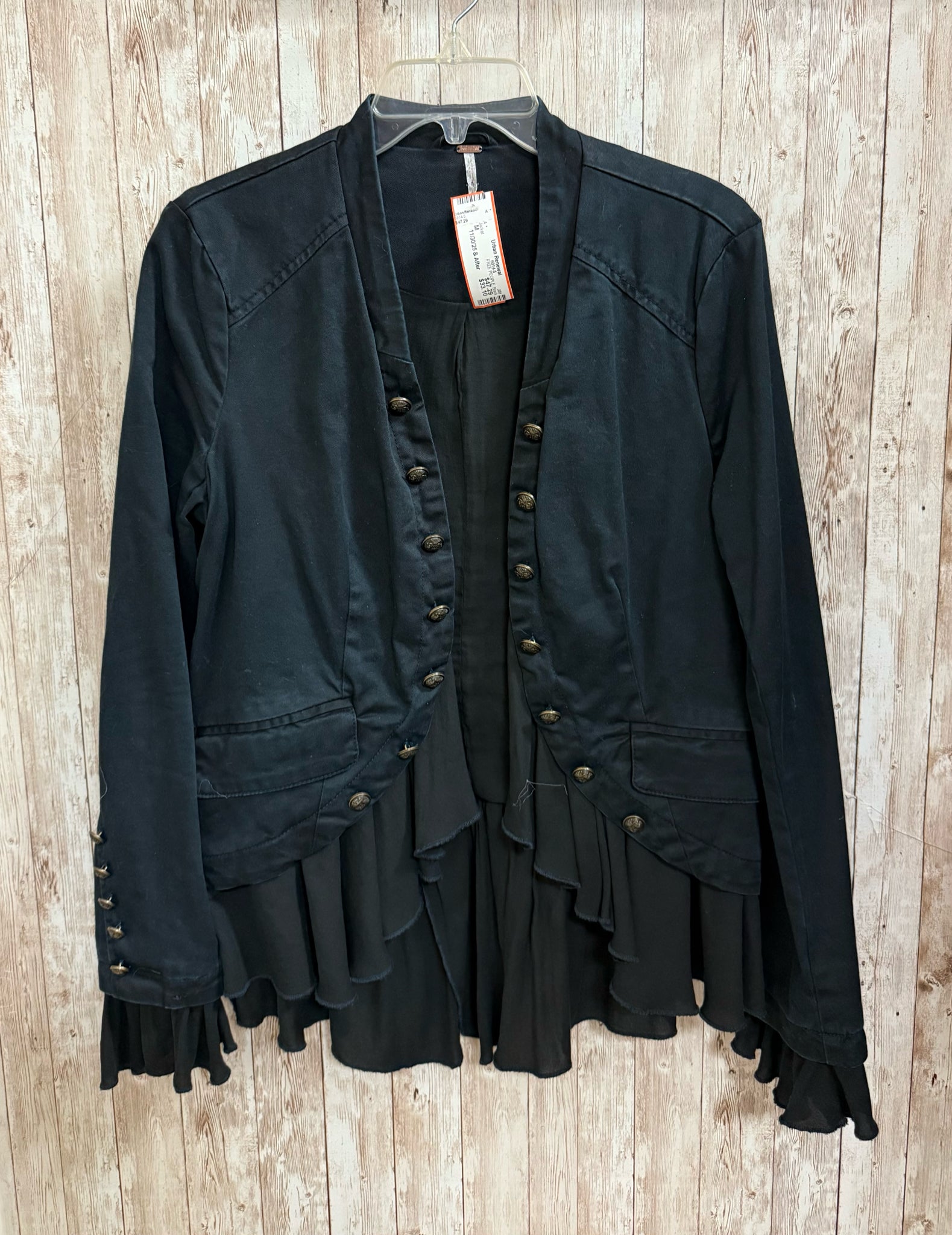 FREE PEOPLE Size M Black Jacket