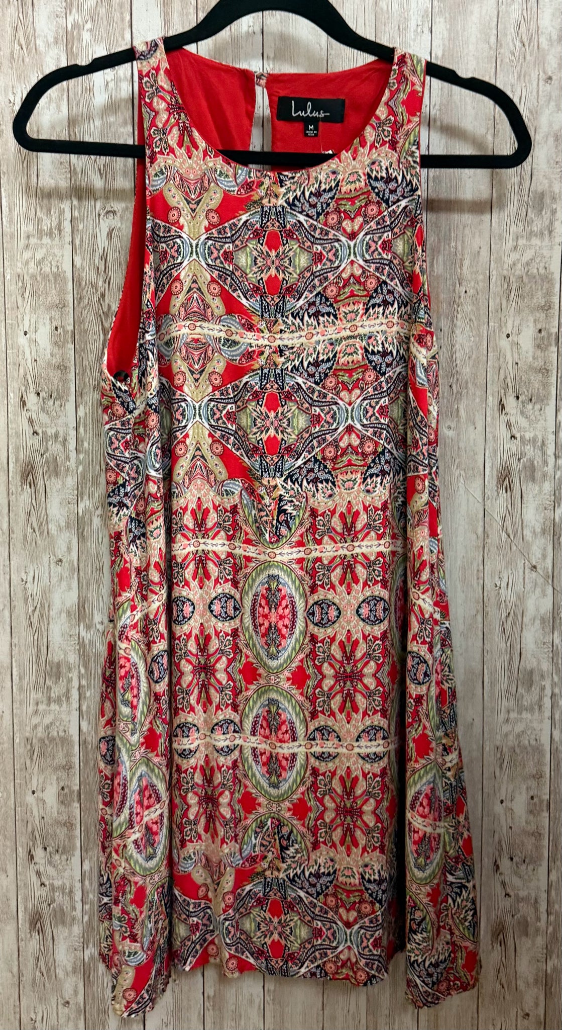 Size M LULUS Red Print Dress