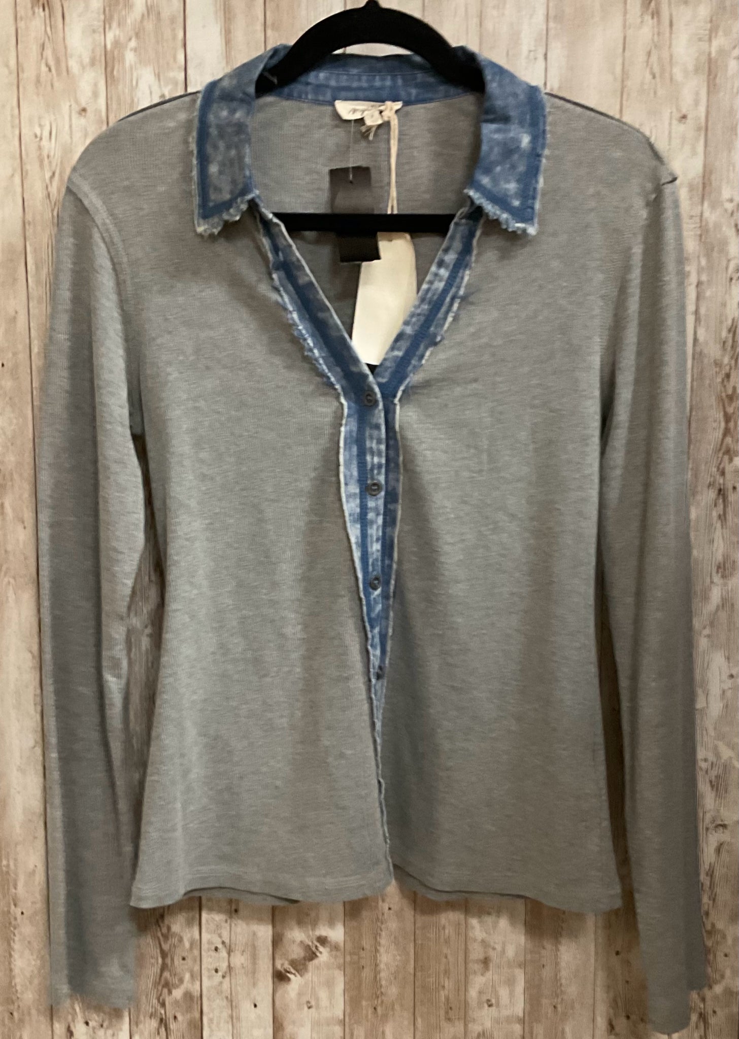 Size M MYSTREE GREY AND BLUE Top