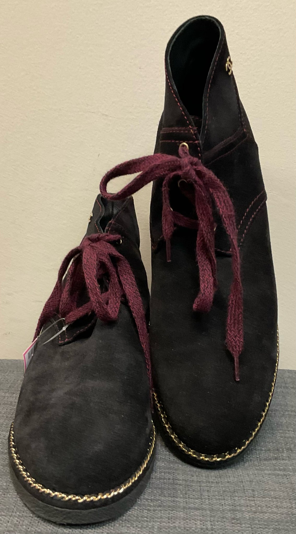 11 CHANEL Maroon Boots