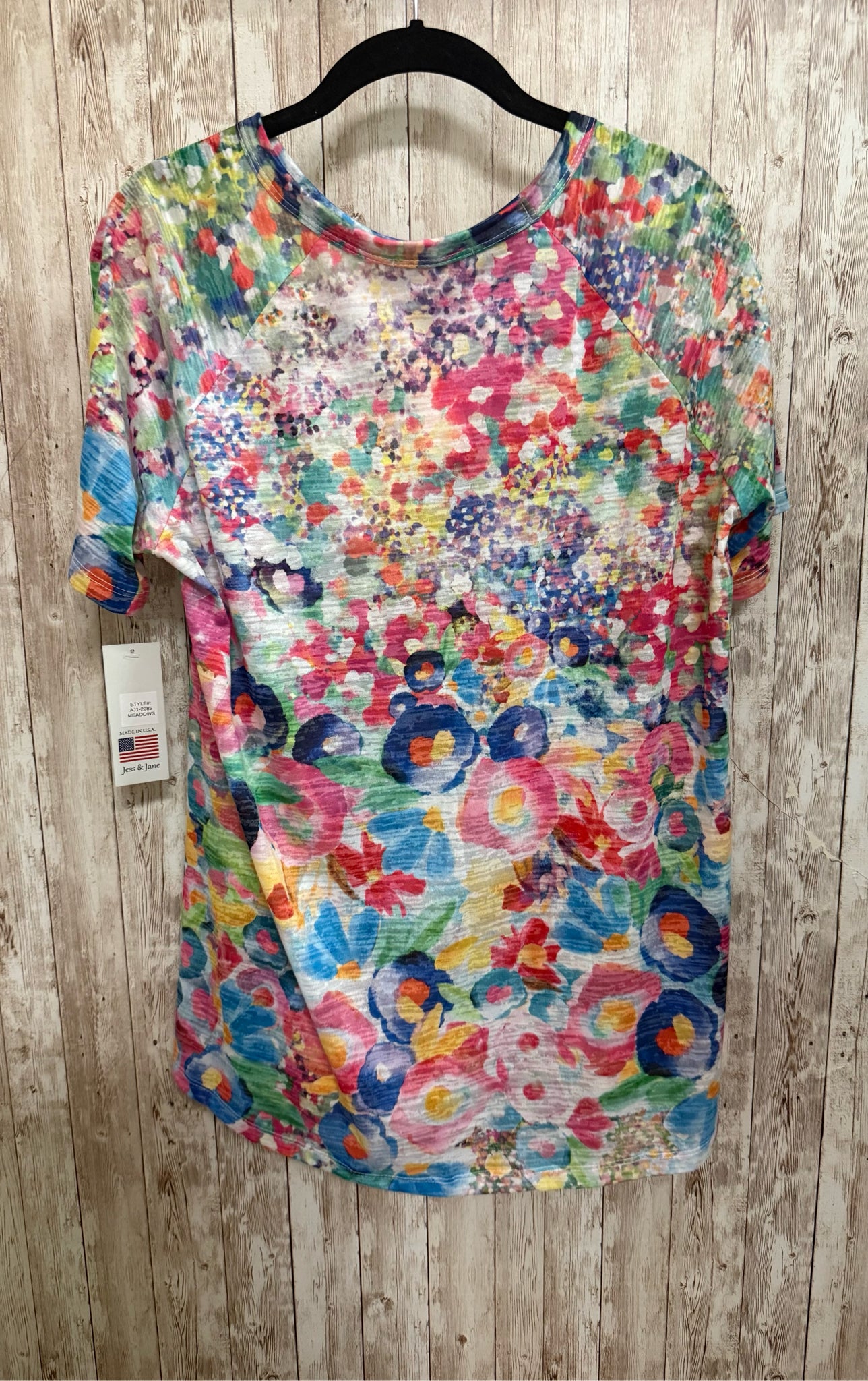 Size S JESS & JANE PINK AND BLUE Top