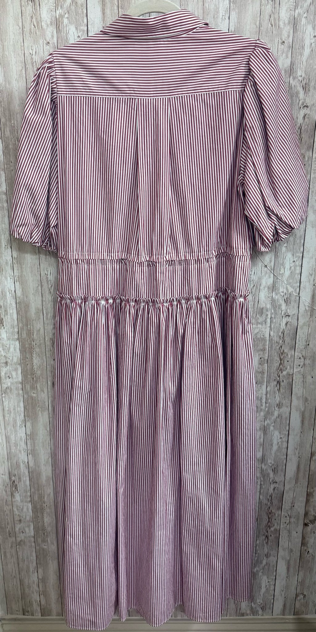 Size L REBECCA TAYLOR RED AND WHITE STRIPE Dress