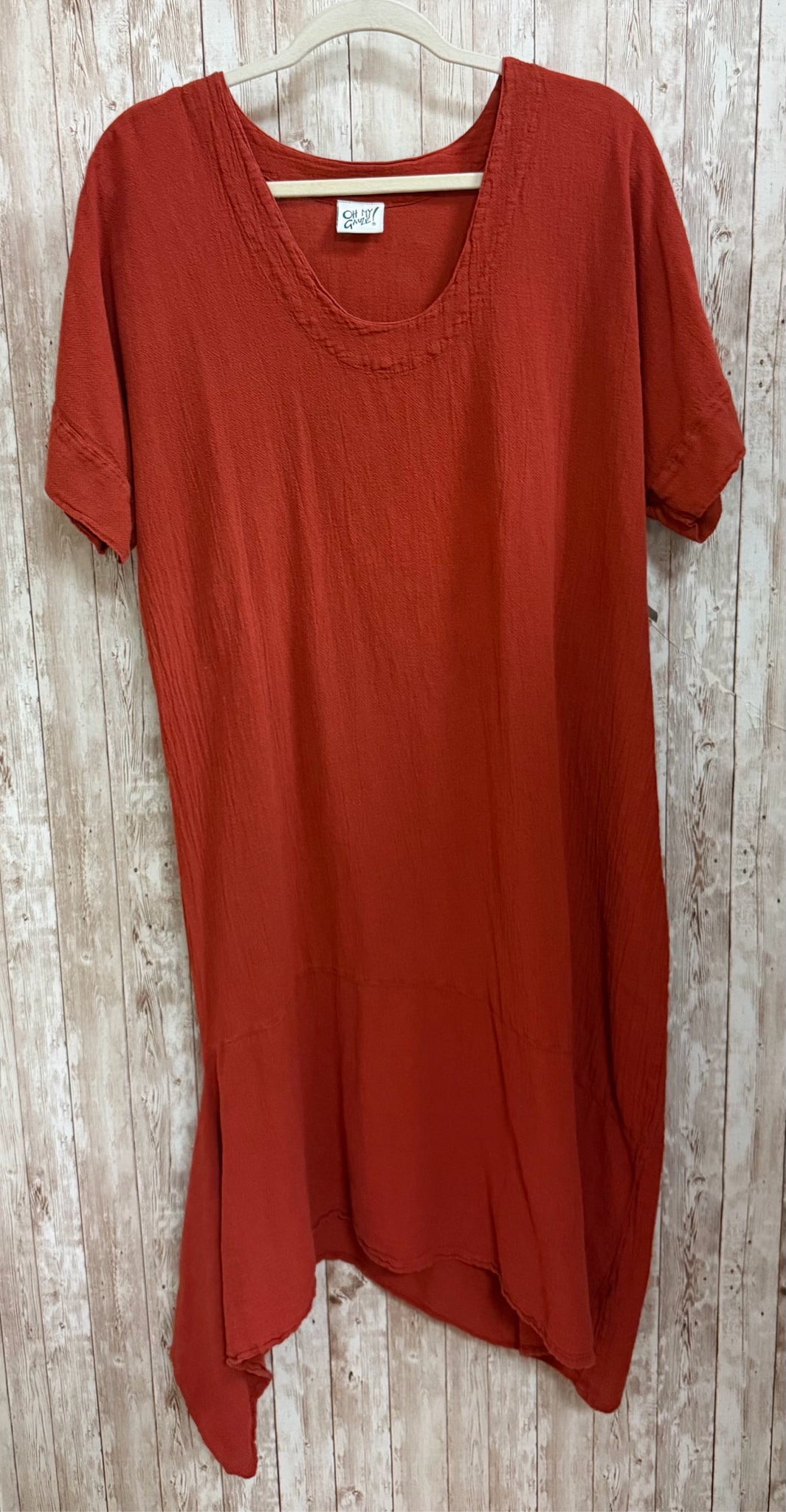 Size L OH MY GAUZE RUST Dress