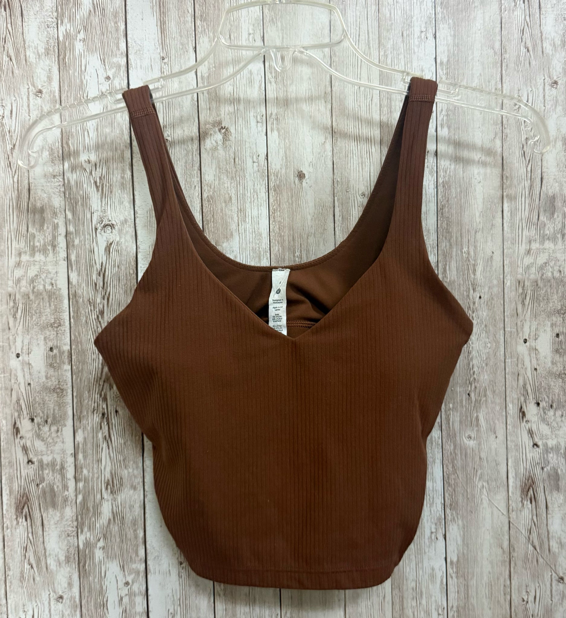Size 4 LULULEMON Brown Top