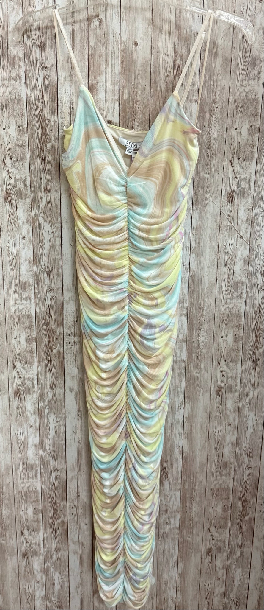 Size M AFRM PINK AND BLUE PRINT Dress
