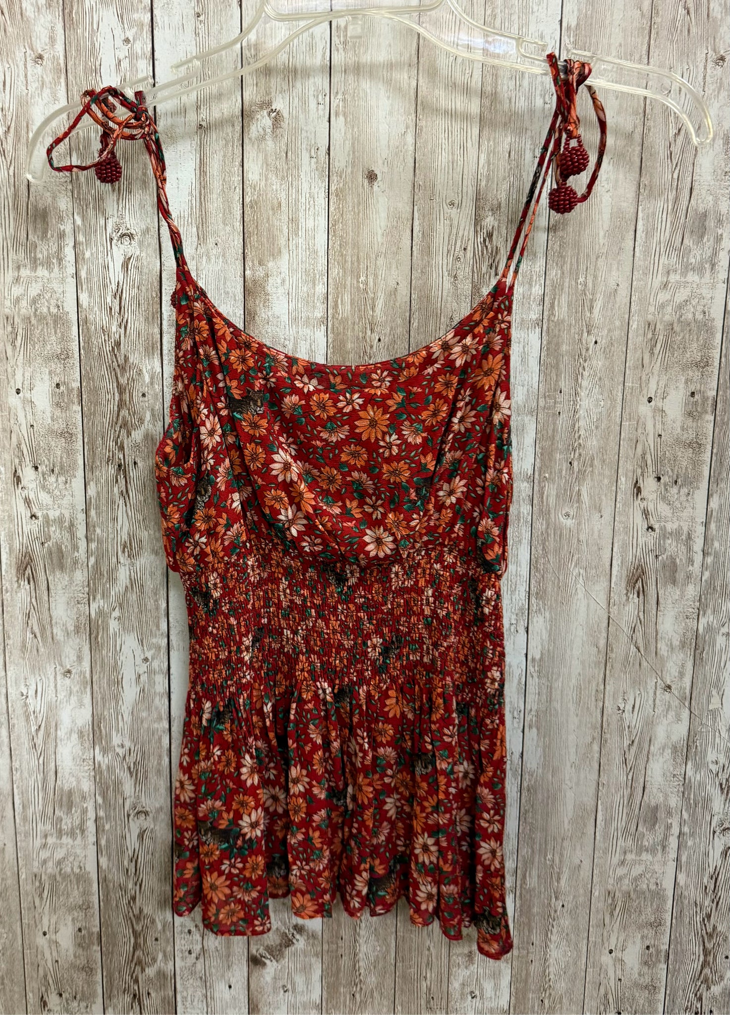 Size S FARM RIO RED FLORAL Top