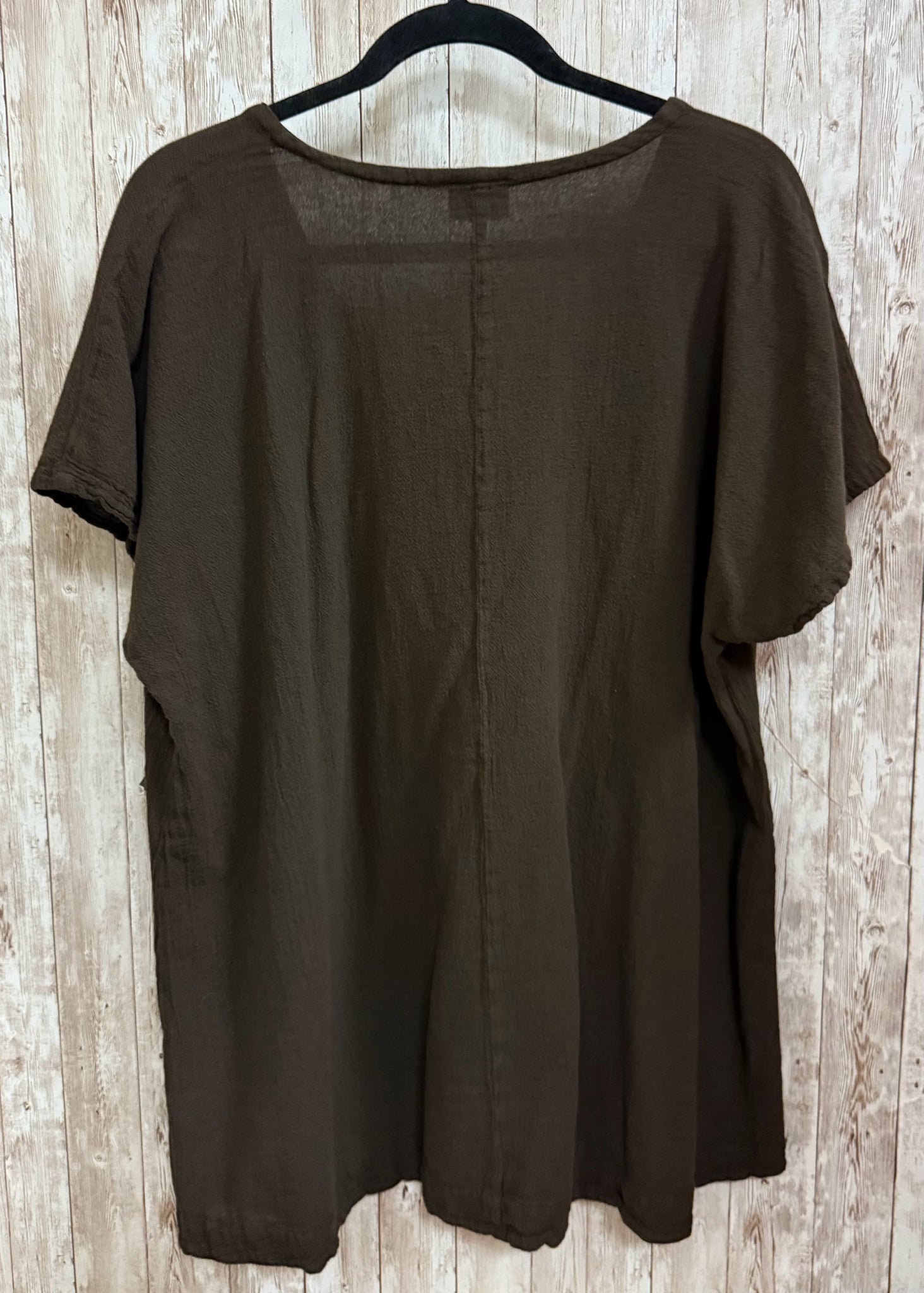 Size M OH MY GAUZE Brown Top