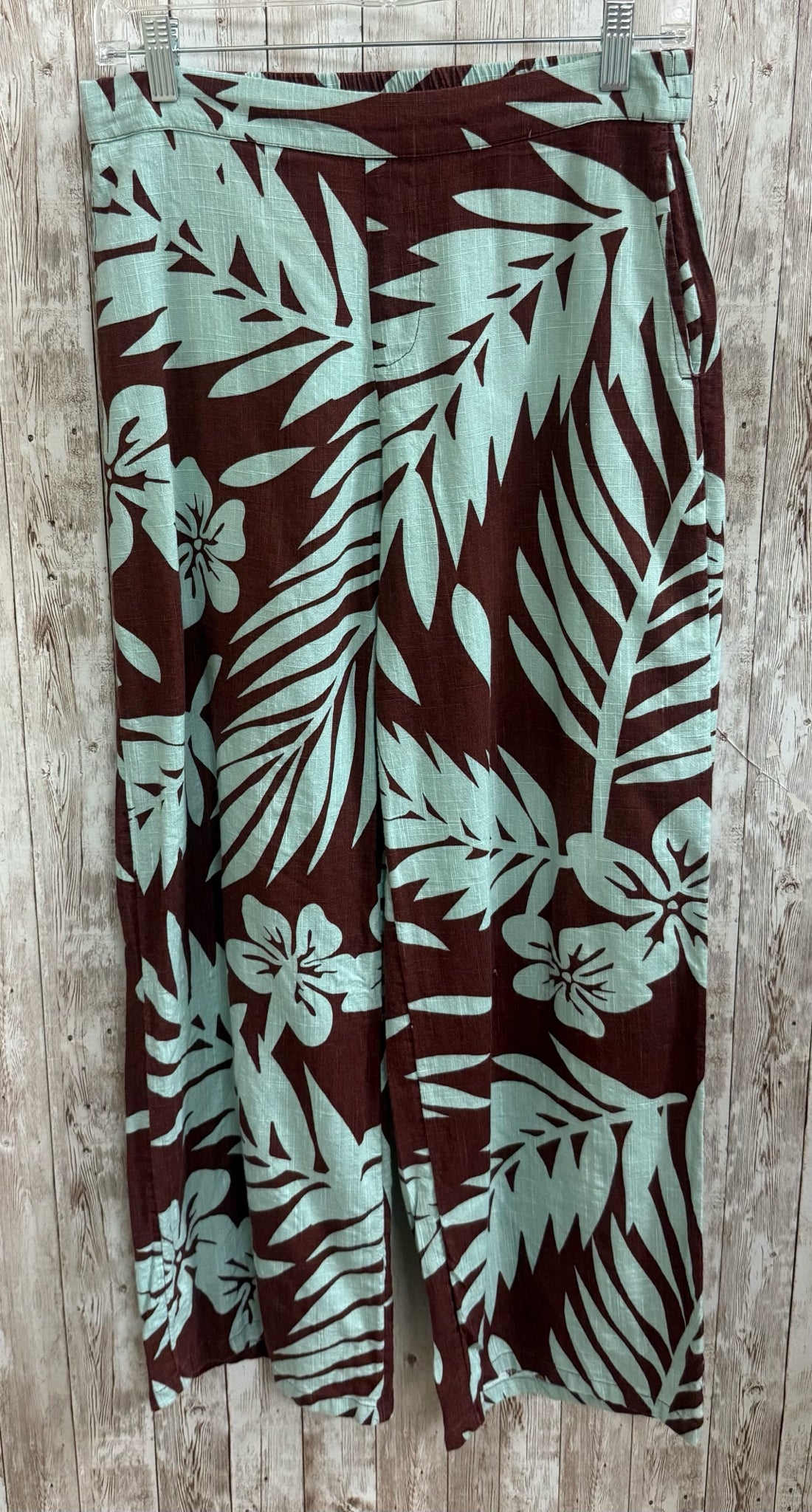 Size M ROXY BROWN AND MINT PRINT Pants
