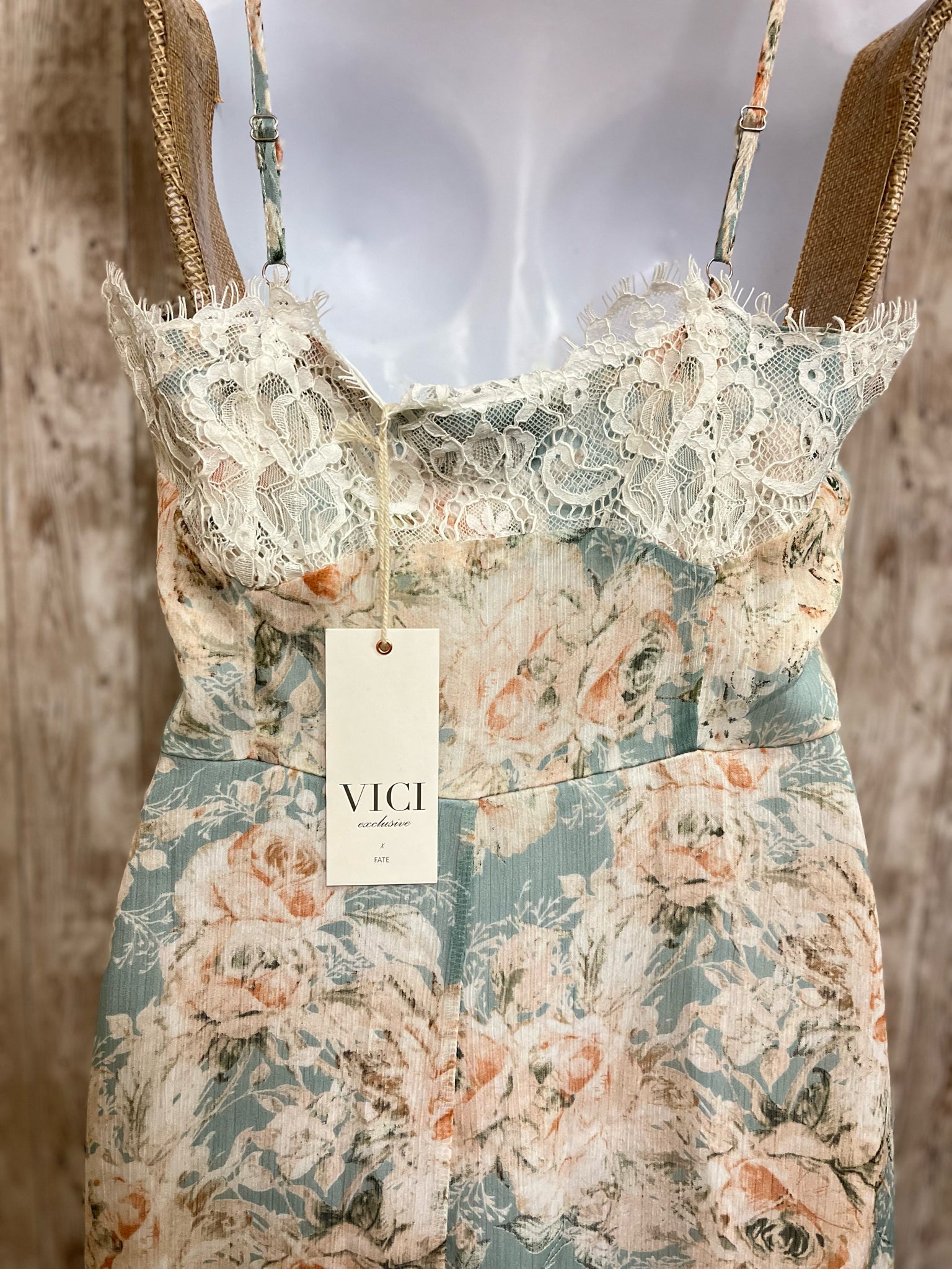 Size S VICI LIGHT BLUE PRINT Dress