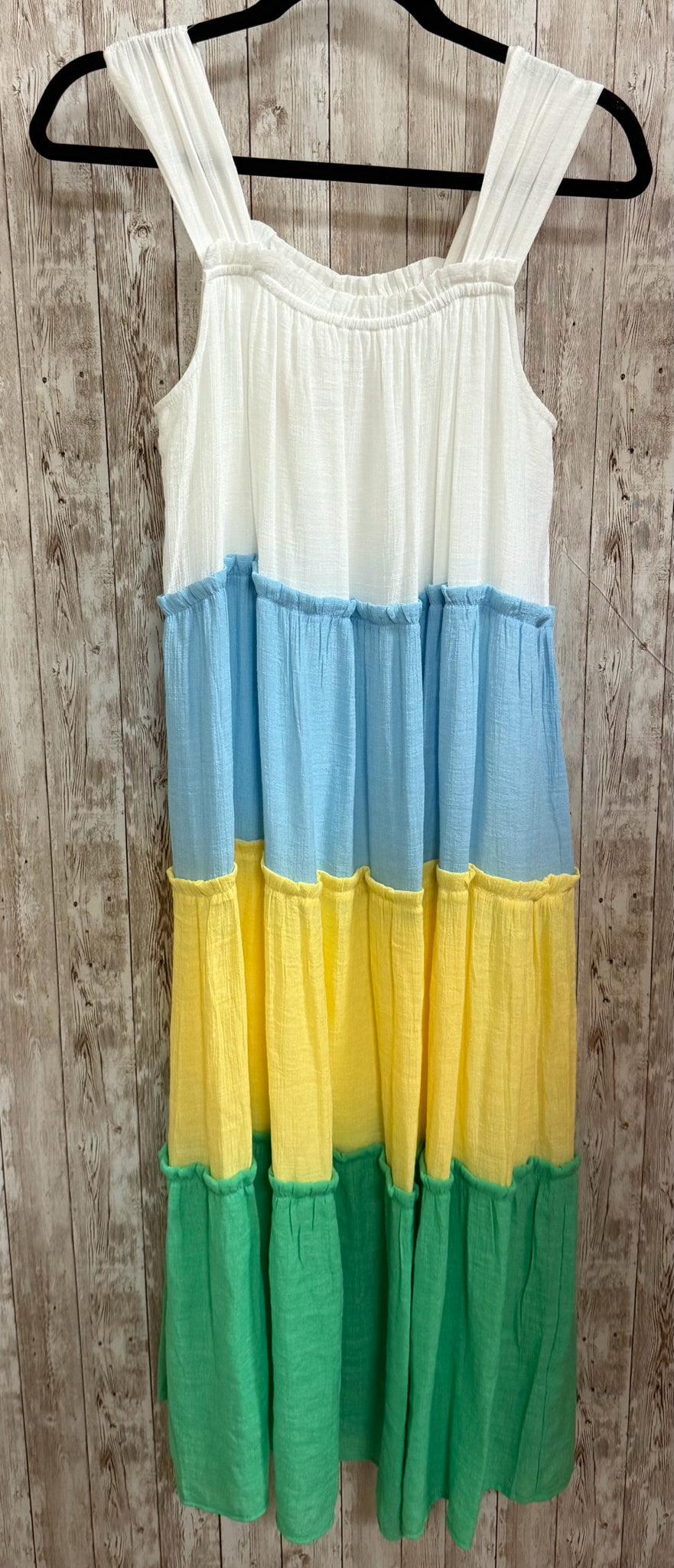 Size M BLU PEPPER WHITE LIGHT BLUE YELLOW GREEN Dress