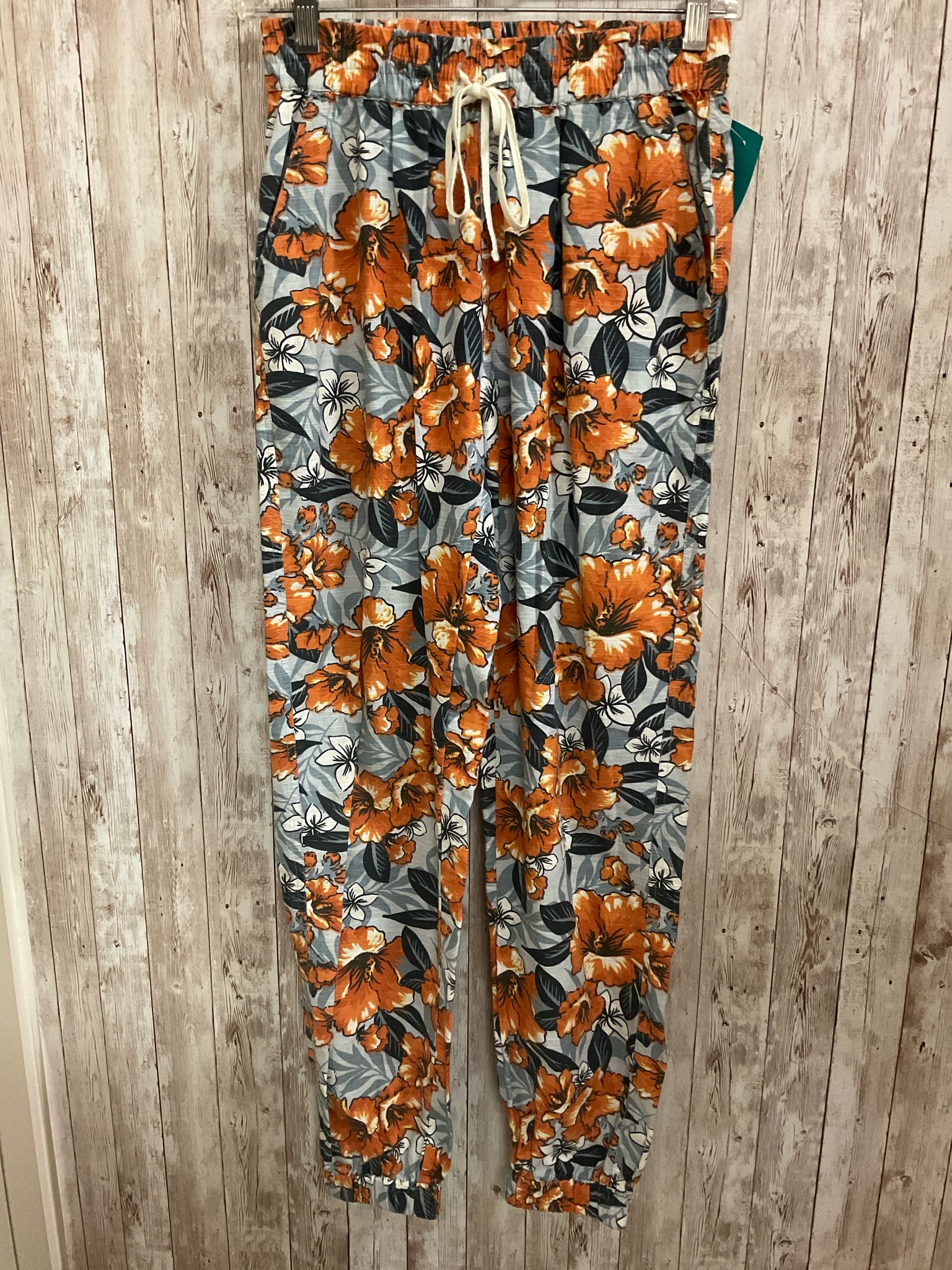 Size XS URBAN OUTFITTERS ORANGE AND BLUE FLORAL Pants