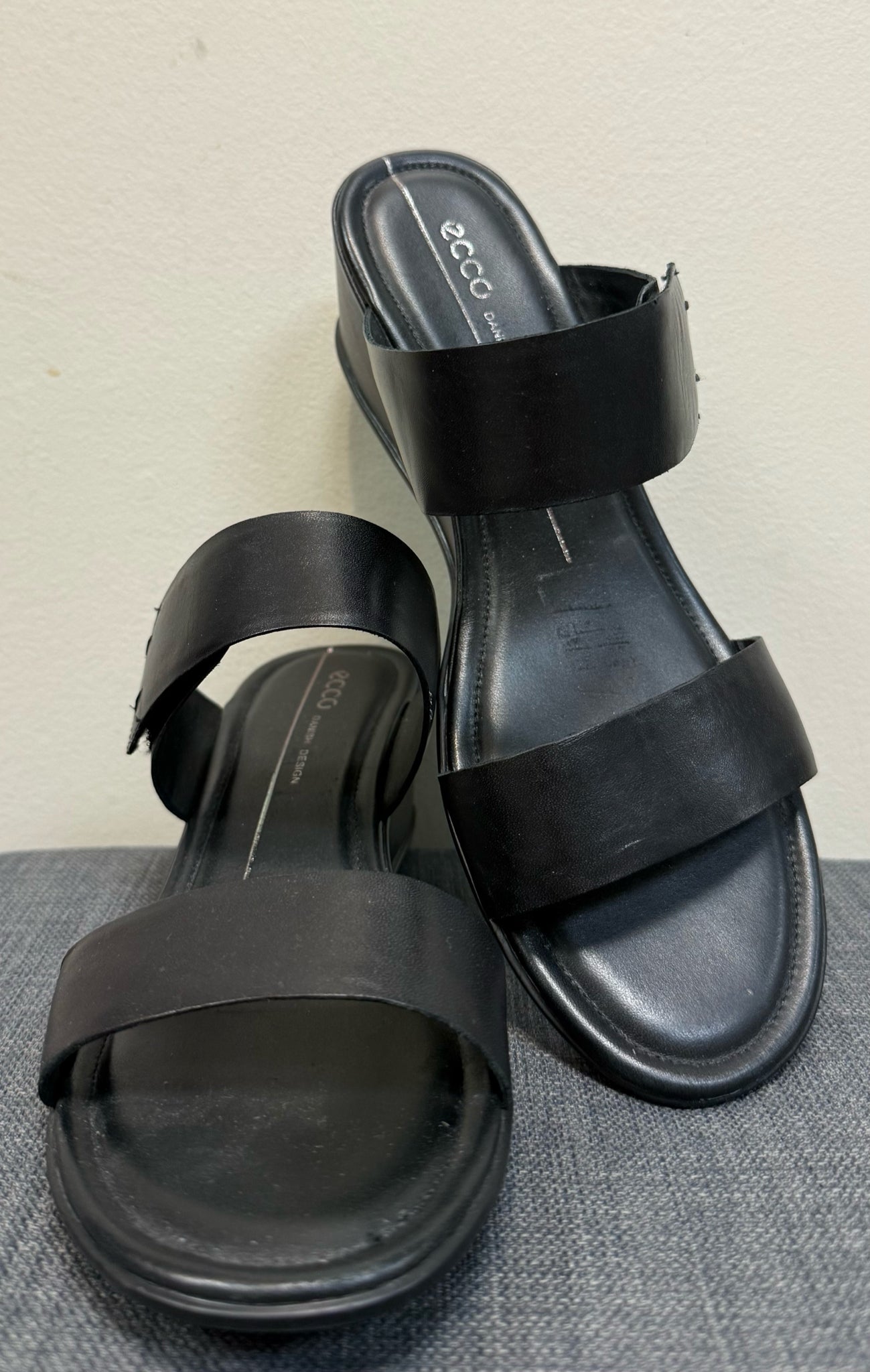 8 ECCO Black Sandals