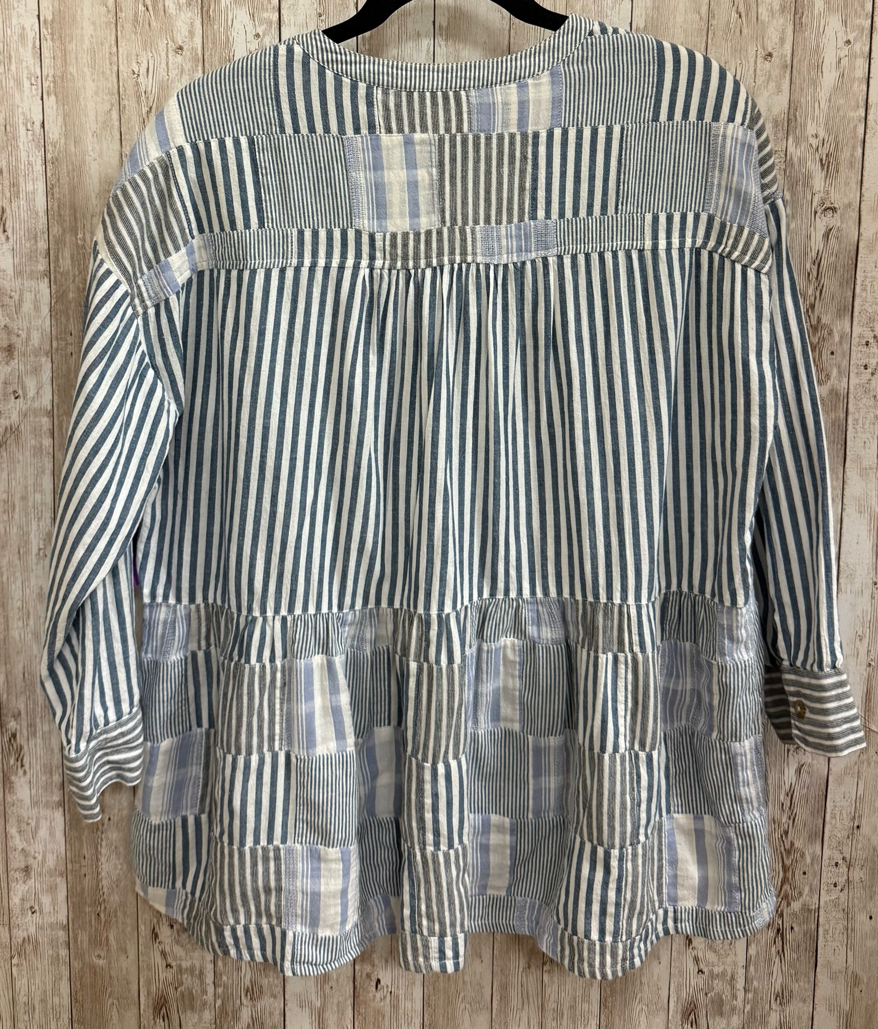 Size XS MAEVE WHITE AND BLUE PLAID Top