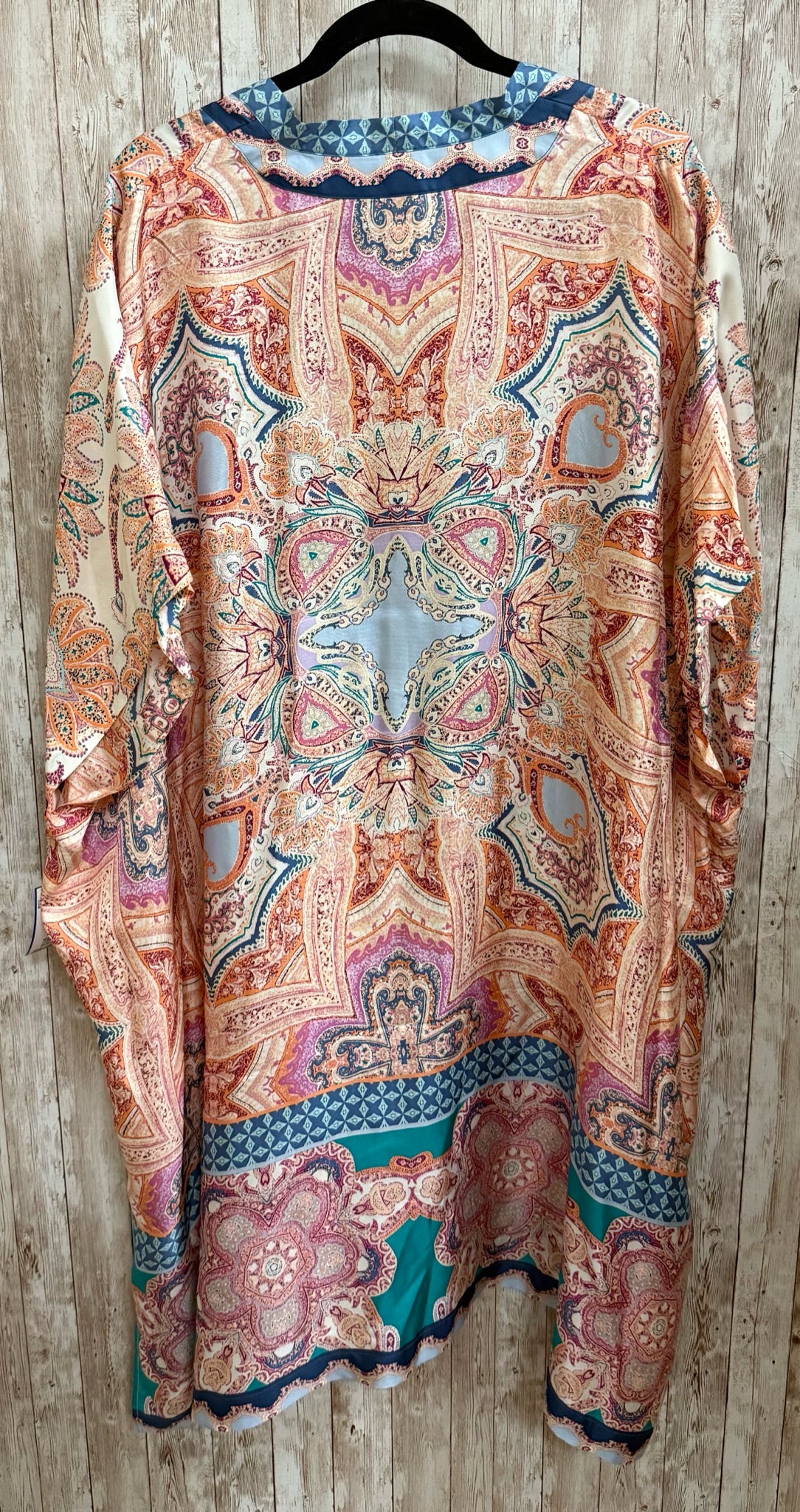 CHICO'S PEACH AND BLUE FLORAL Wrap