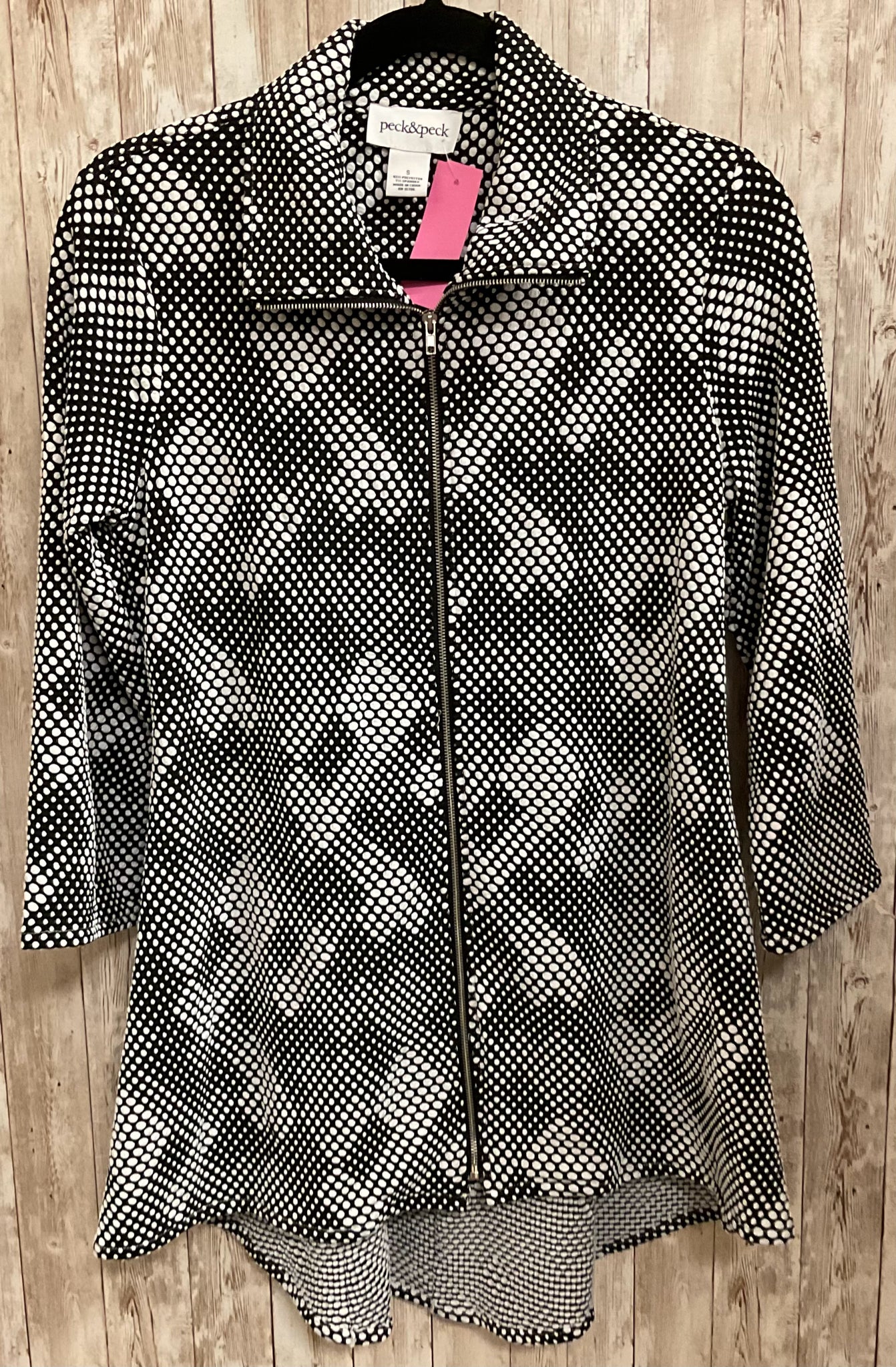 Size S PECK & PECK White and Black Jacket