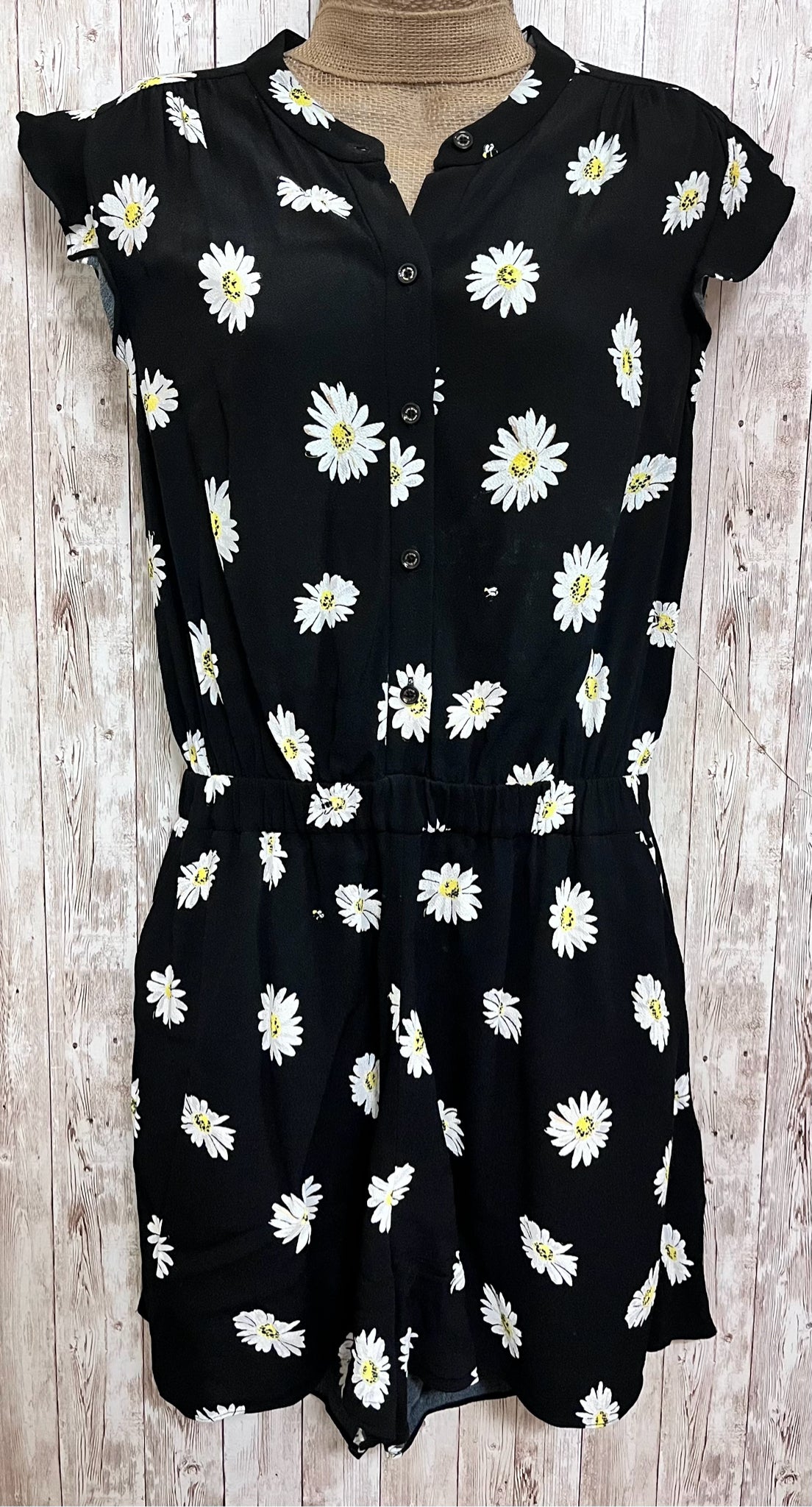 Size 8 KATE SPADE Black Print Romper
