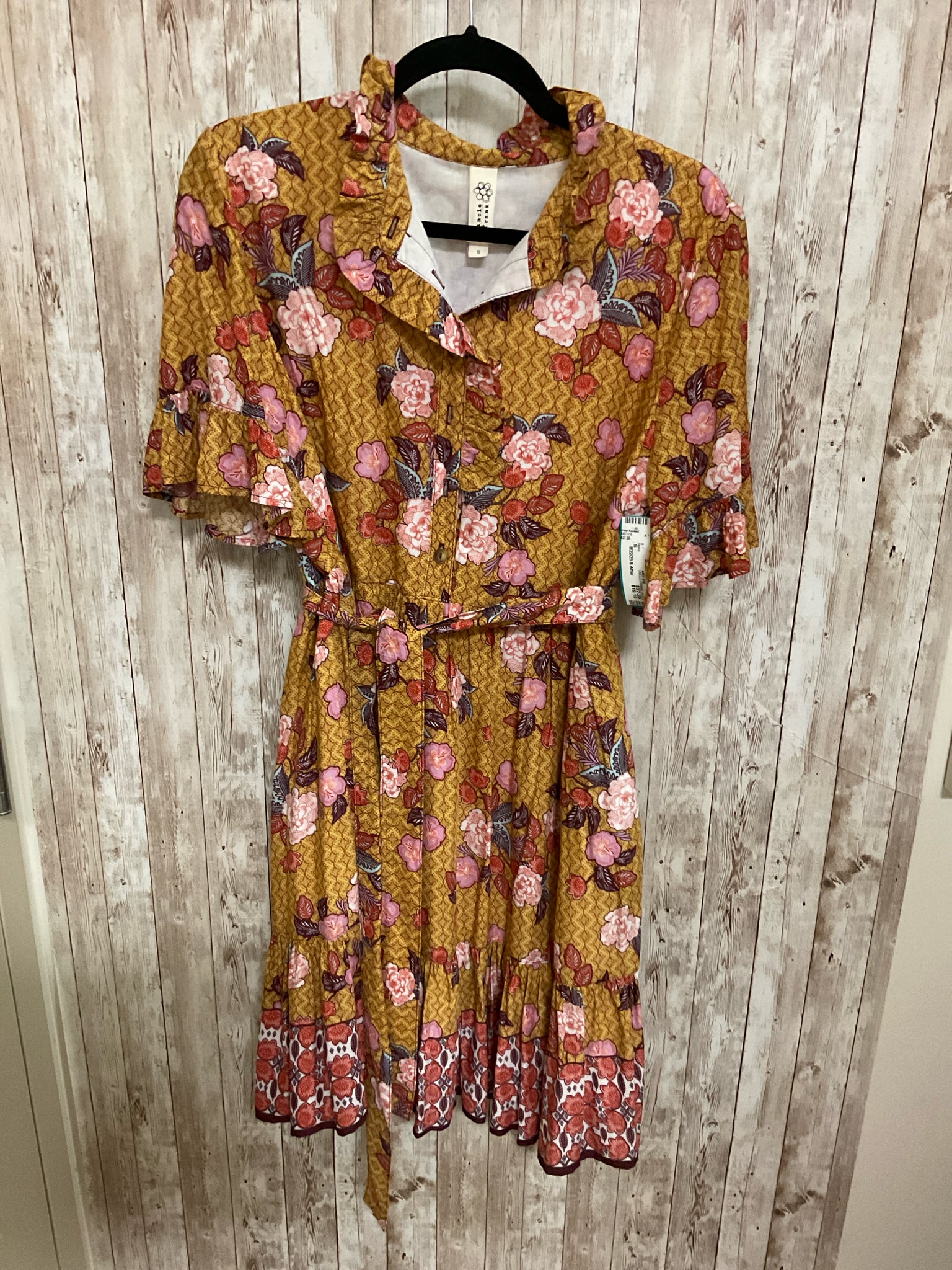 UNCLE FRANK Size S RUST FLORAL Dress