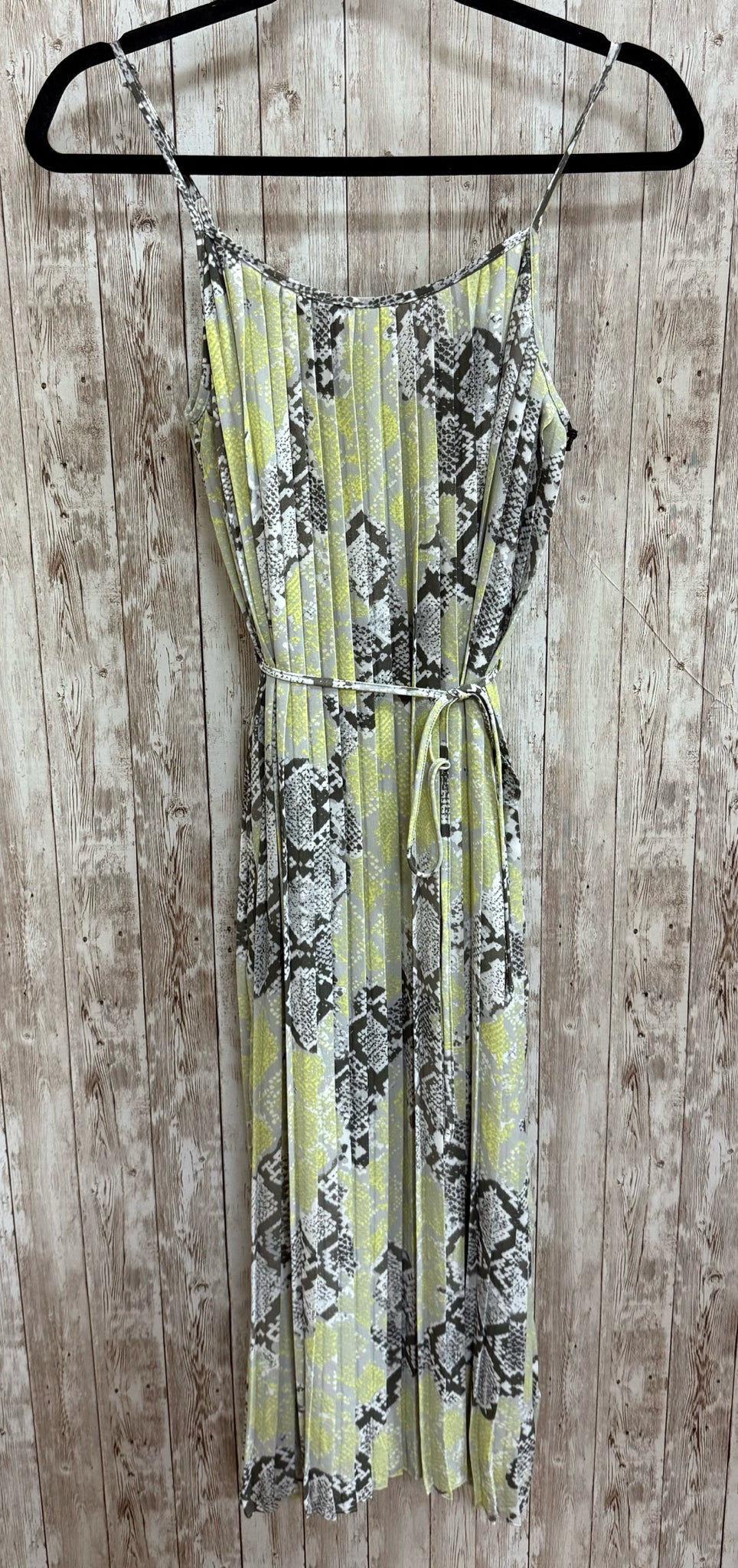 Size M BLACK TAPE LIME AND BLACK PRINT Dress