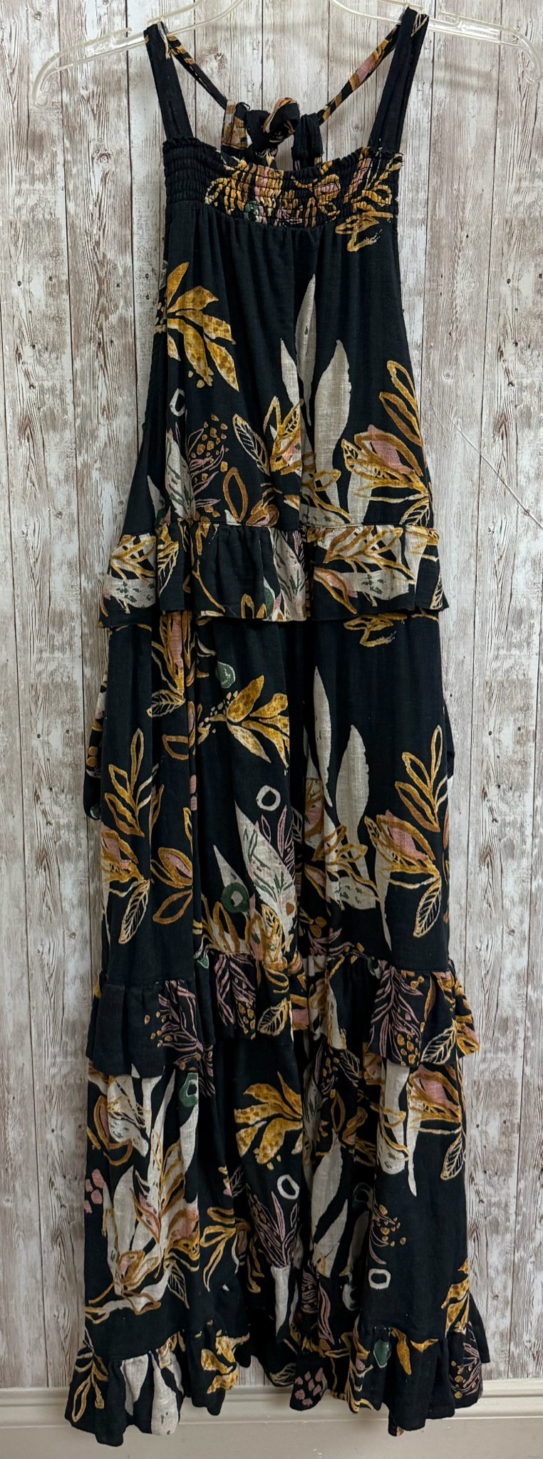Size S FREE PEOPLE BLACK FLORAL Dress