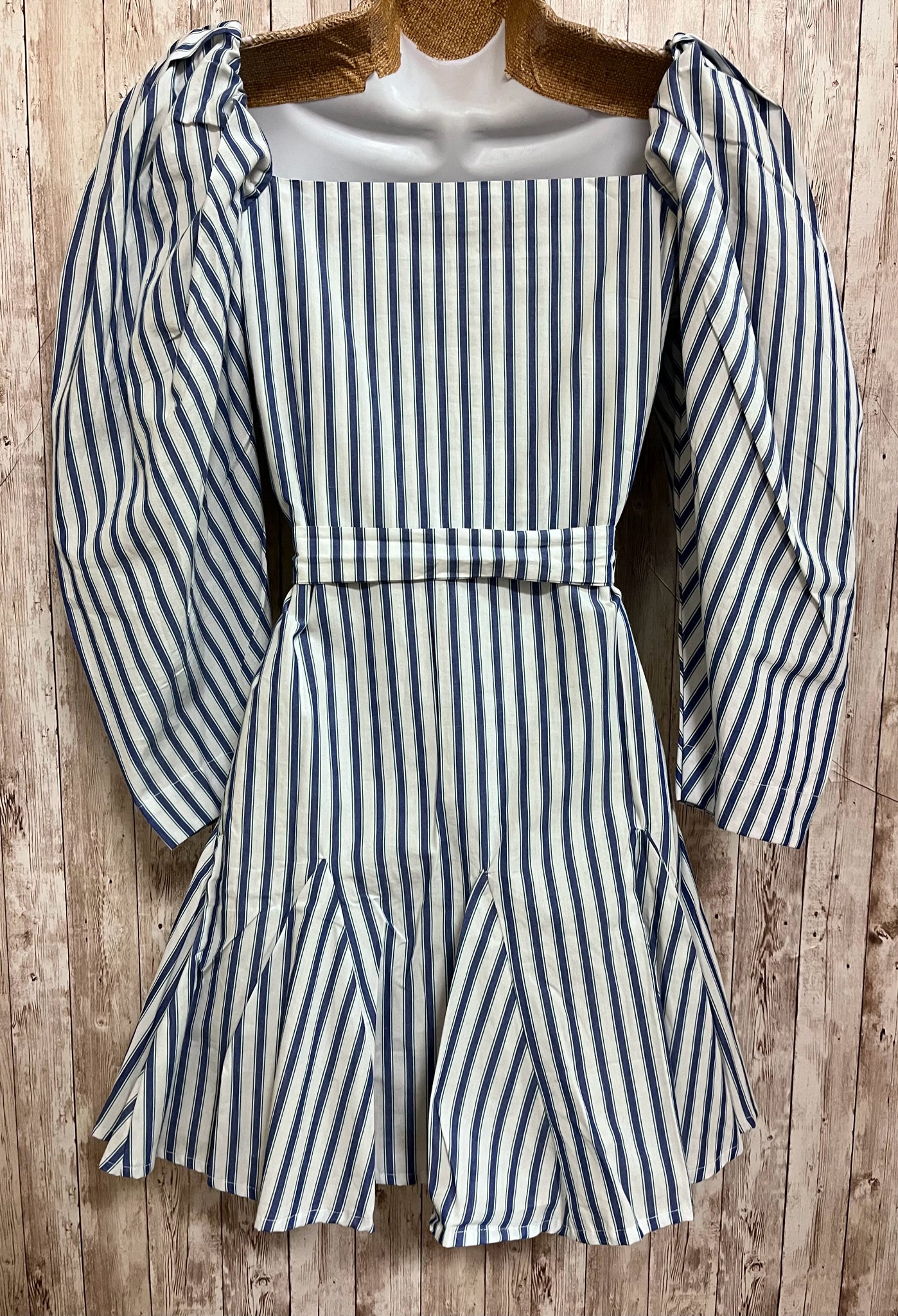 MILLE Size S BLUE AND WHITE STRIPE Dress