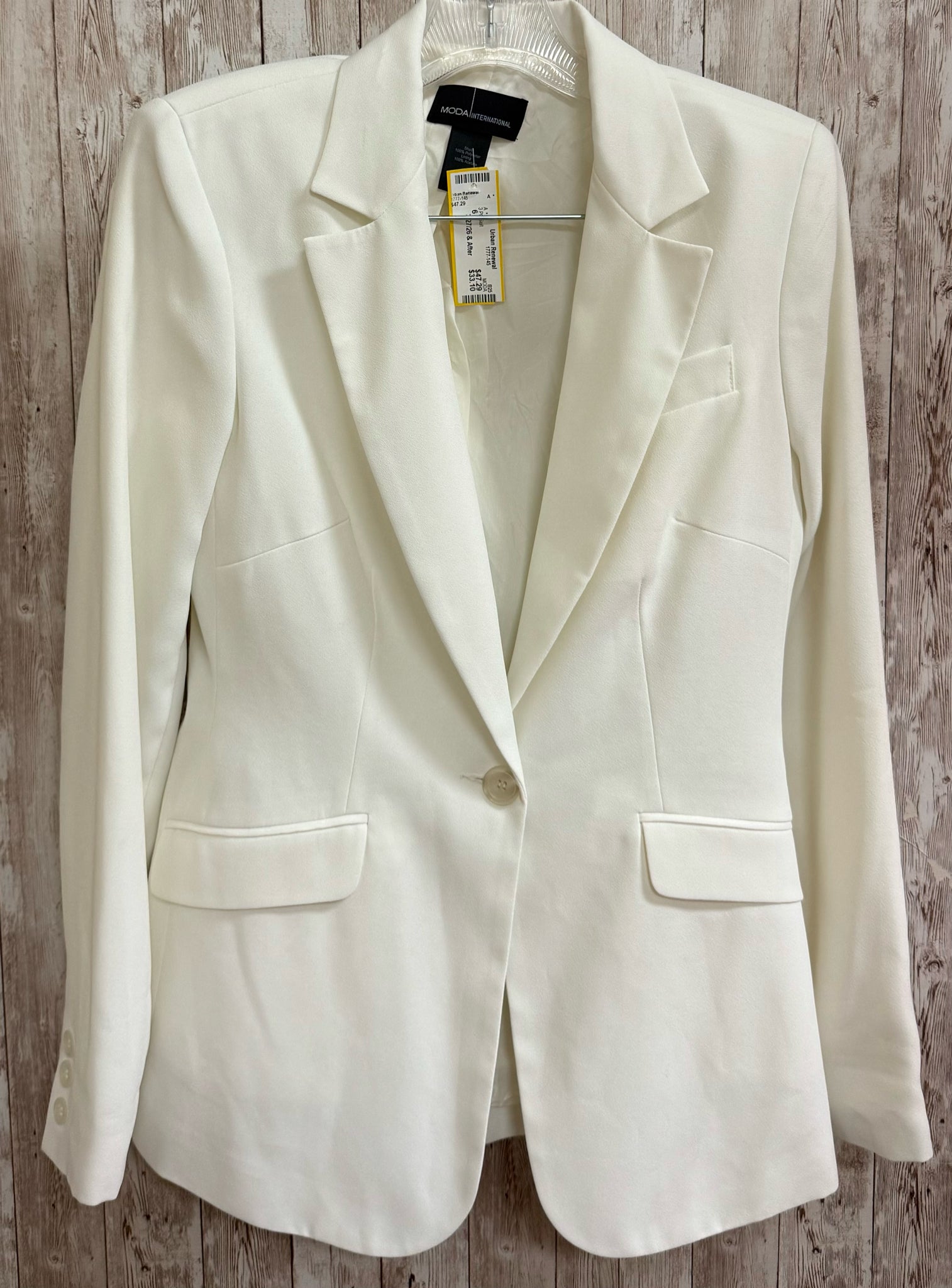 Size 6 MODA INTERNATIONAL Cream 3 PC Suit