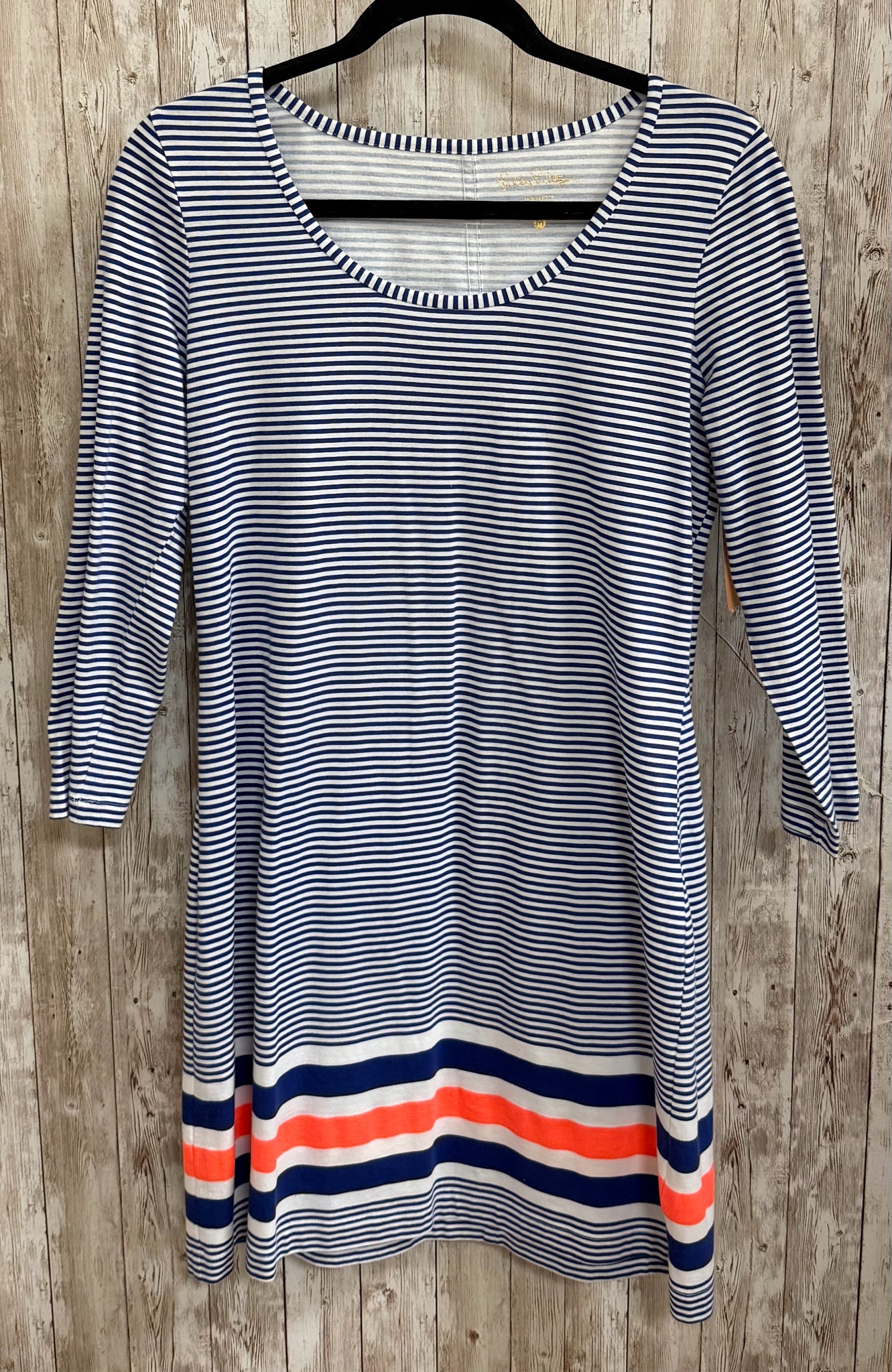 Size M LILLY PULITZER WHITE AND BLUE STRIPE Dress