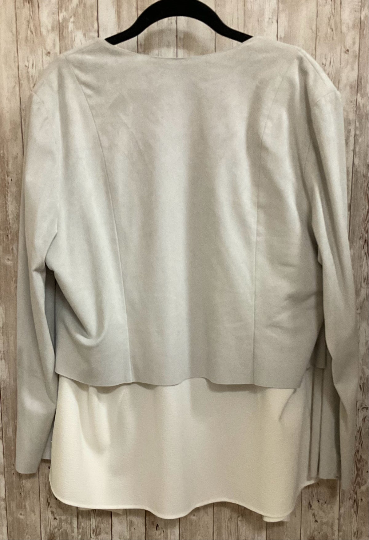 Size XL CHICO'S GREY AND WHITE Jacket