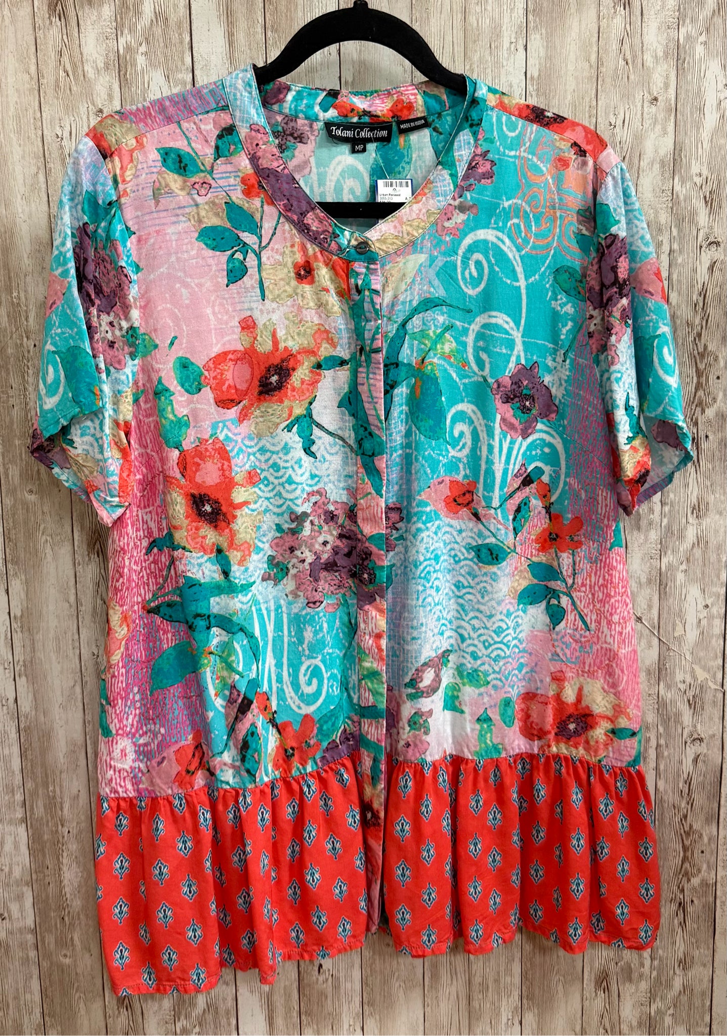 Size MP TOLANI BLUE AND ORANGE PRINT Top