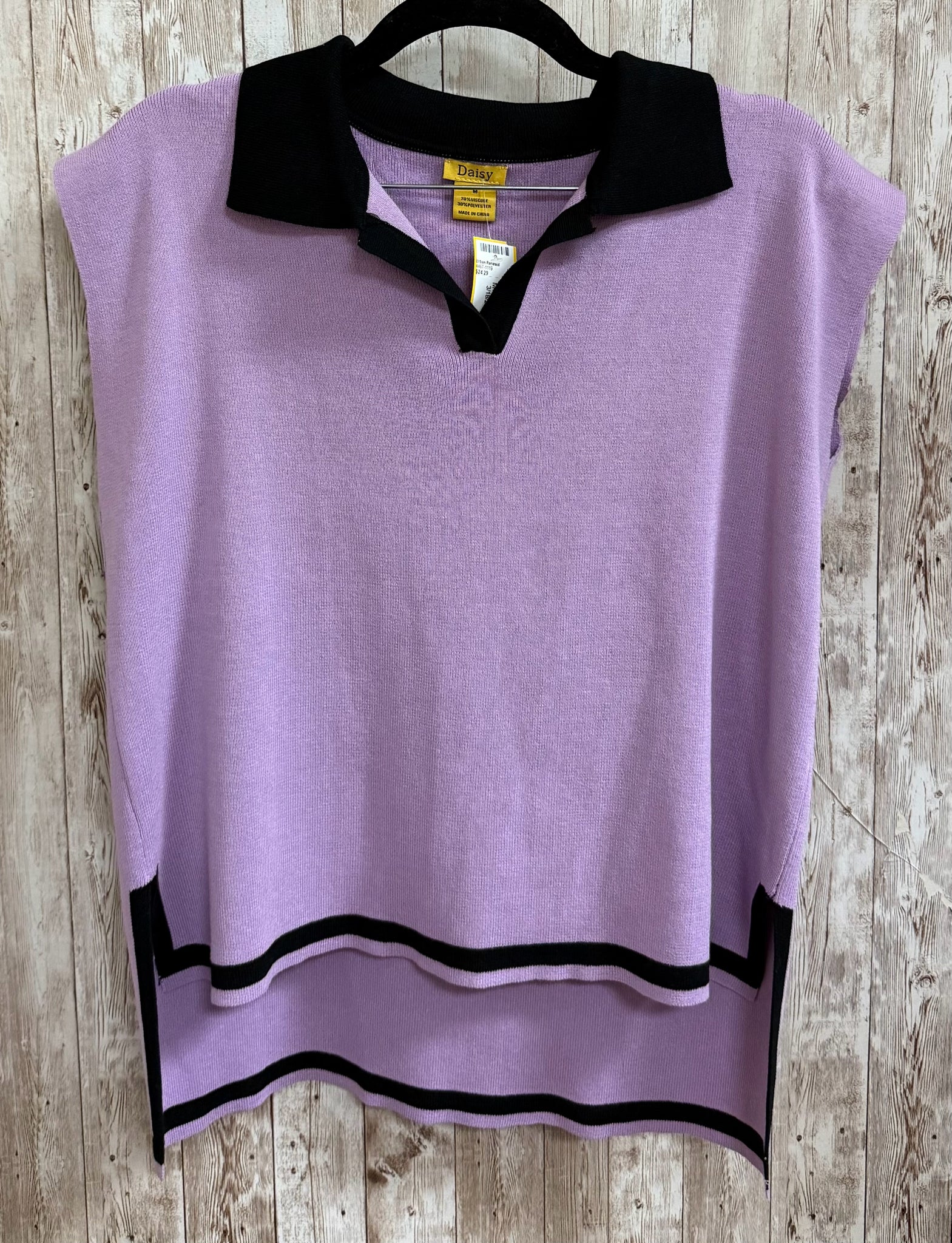 Size M DAISY PURPLE AND BLACK 2 PC PANT SET