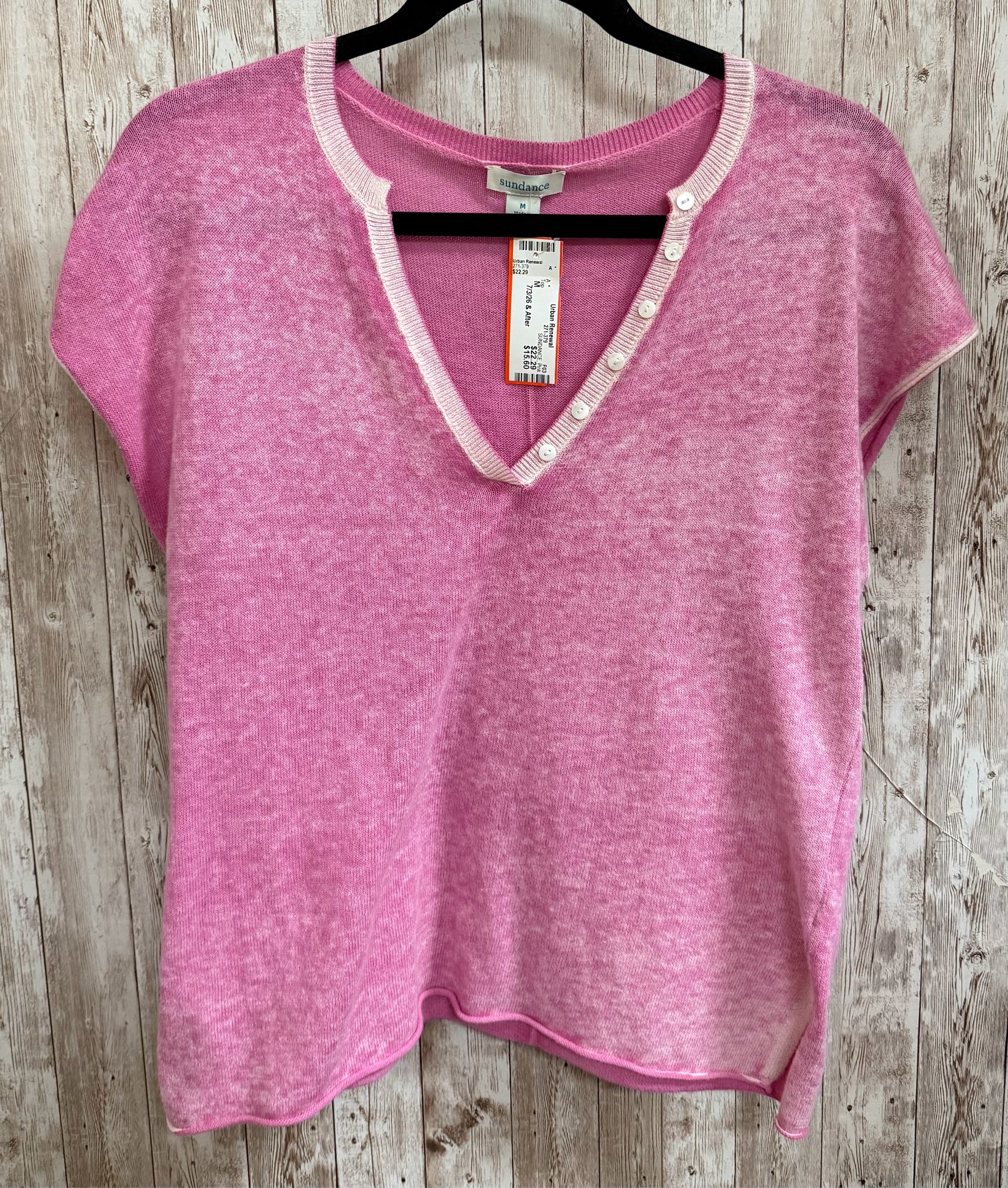 Size M SUNDANCE Pink Top