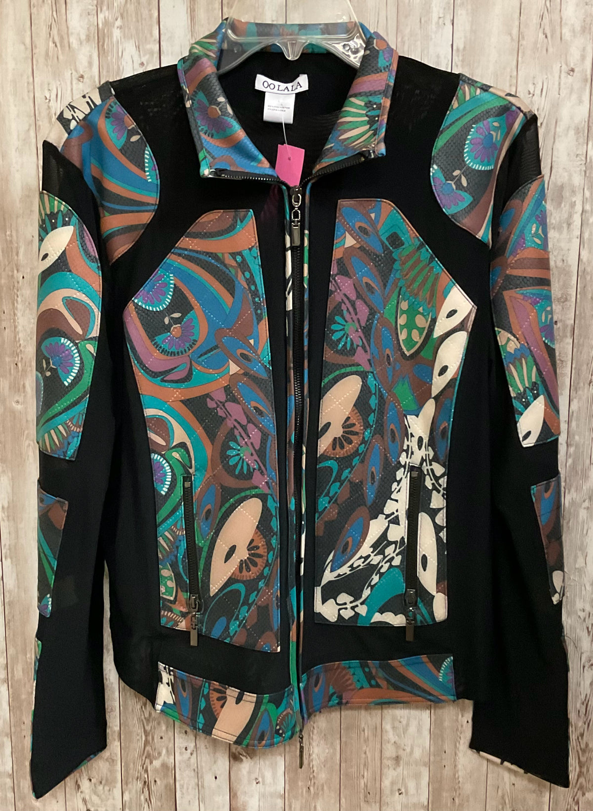 Size L OO LA LA BLACK MULTI Jacket