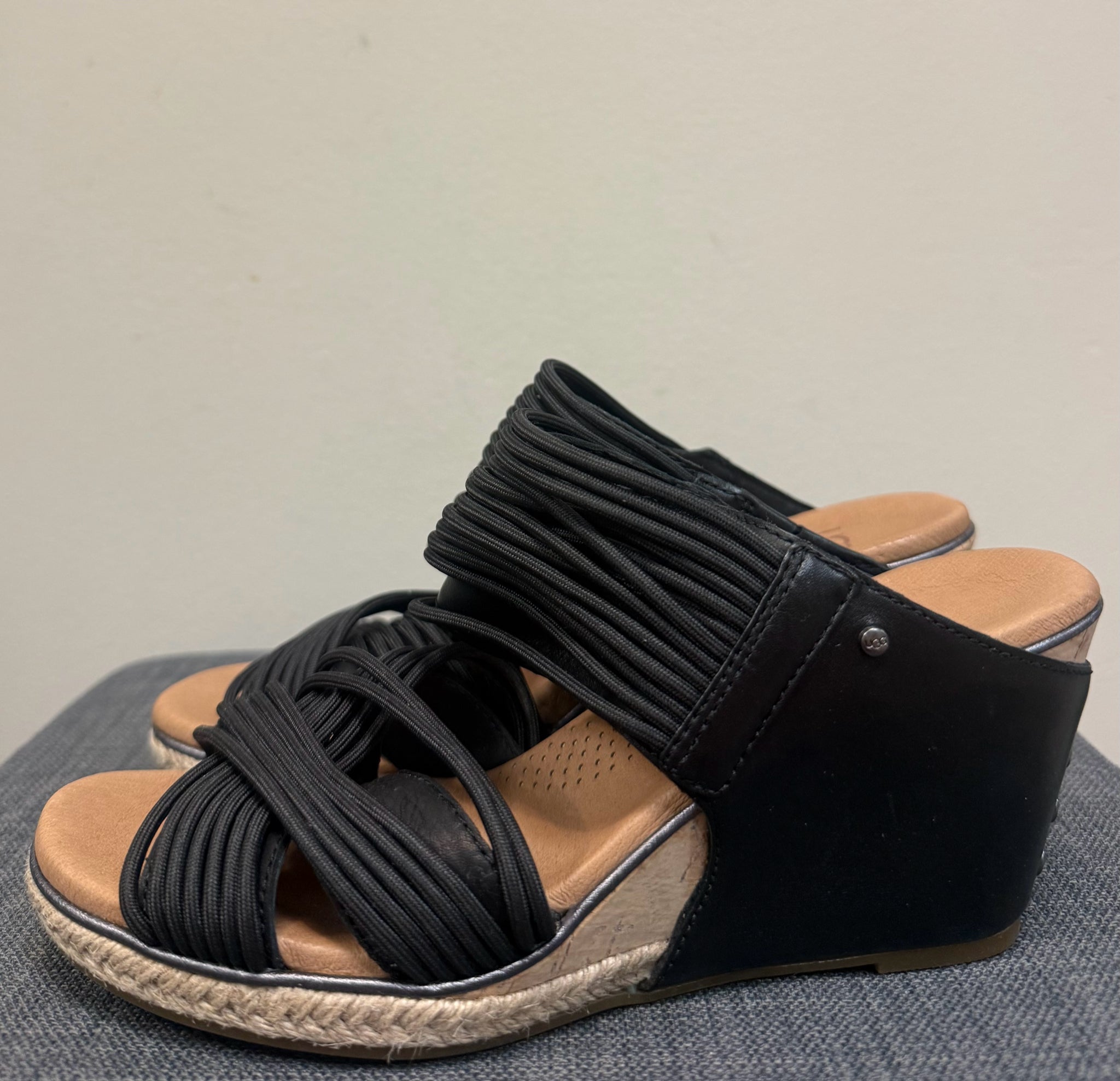 6 UGG Black Sandals