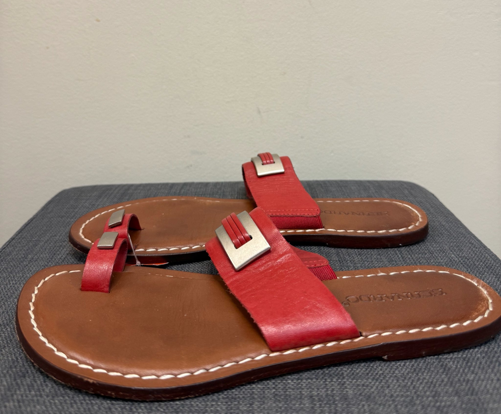 7 BERNARDO Red Sandals