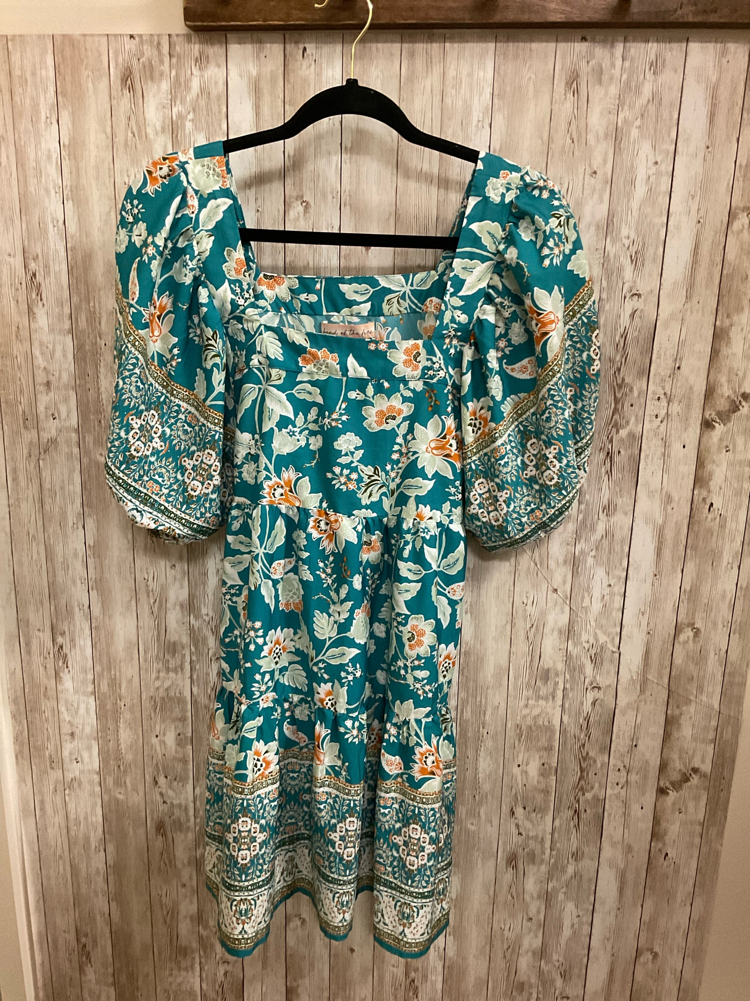 Size M BAND OF THE FREE TEAL FLORAL Dress