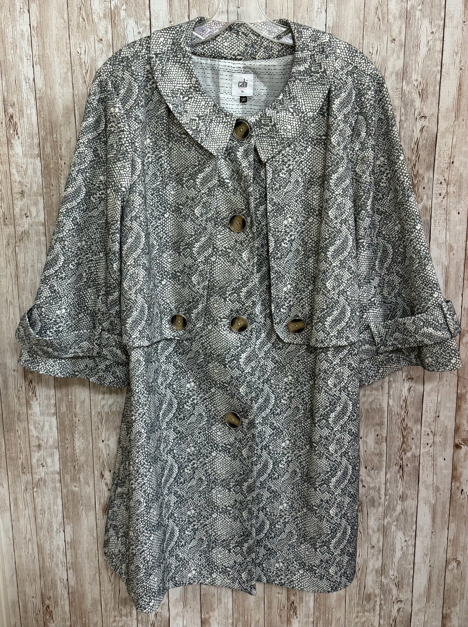 CABI grey print Coat