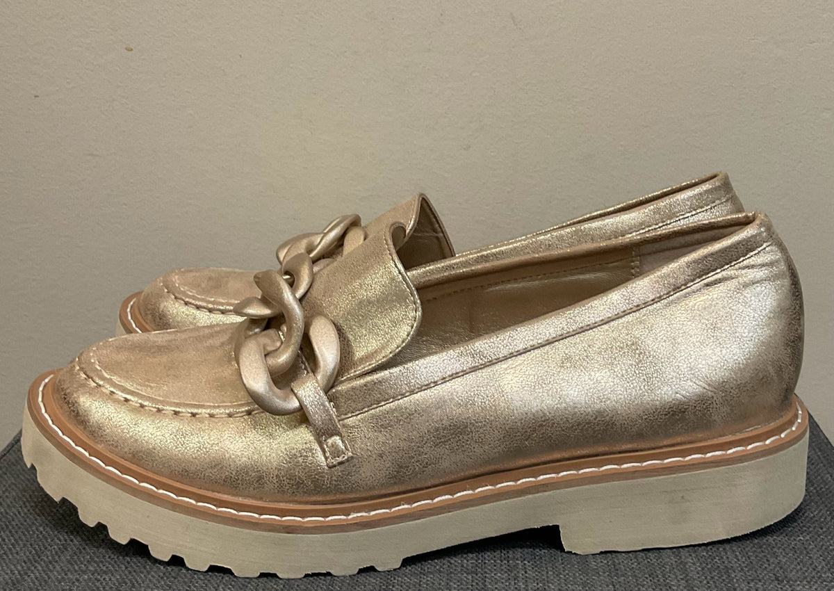 8.5 PIERRE DUMAS Gold SHOES