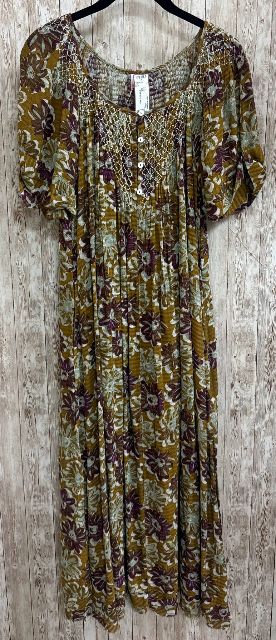 Size XS FREE PEOPLE BROWN AND PLAID Dress