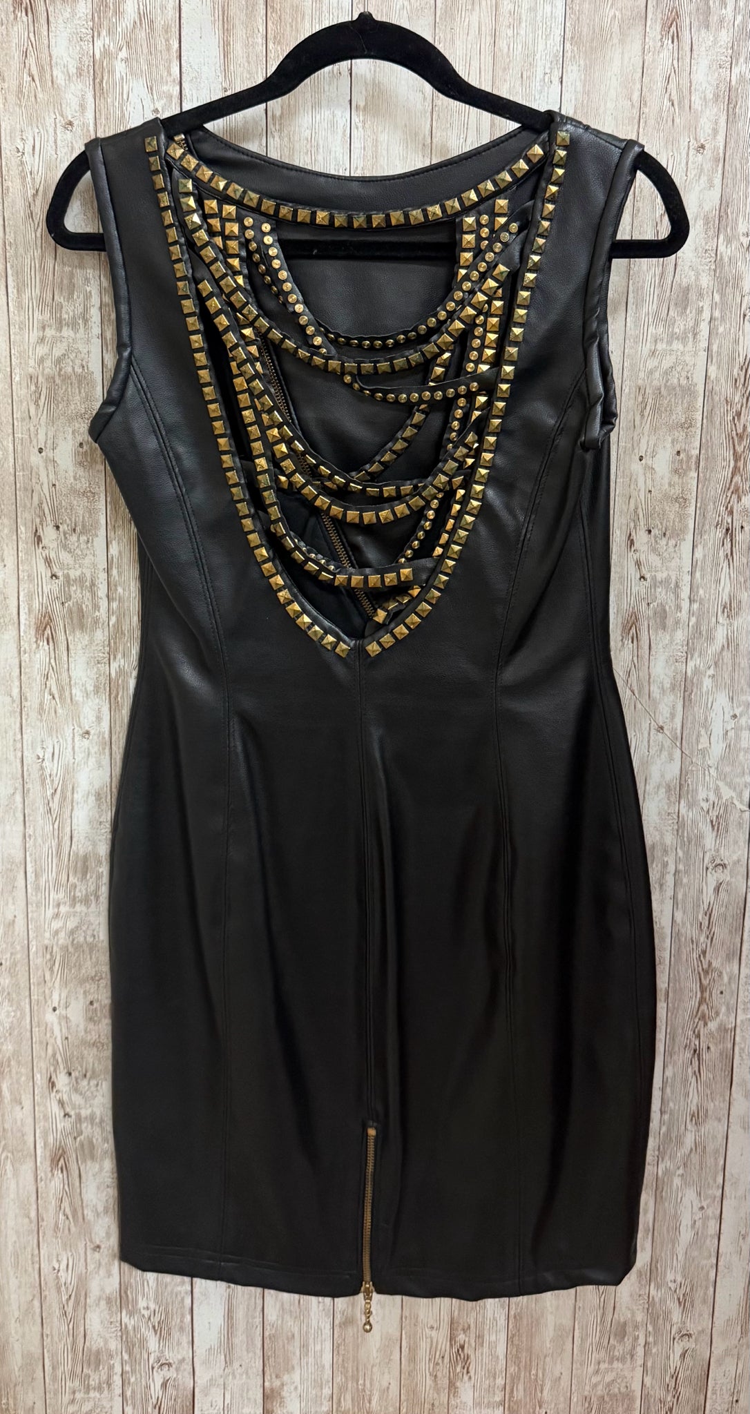 TADASHI Size 6 BLACK AND GOLD Dress