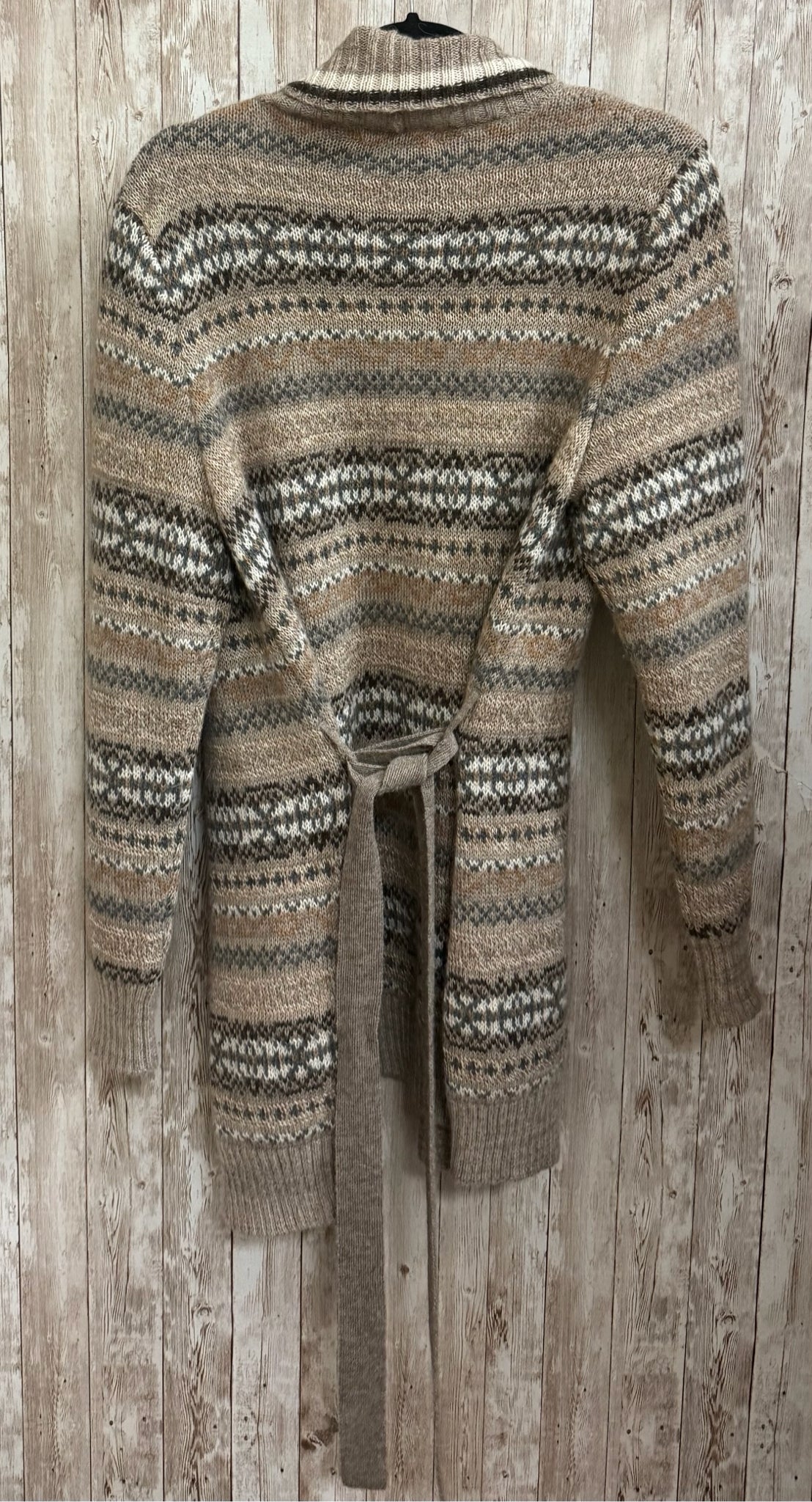 Size M ORVIS Brown Print Cardigan