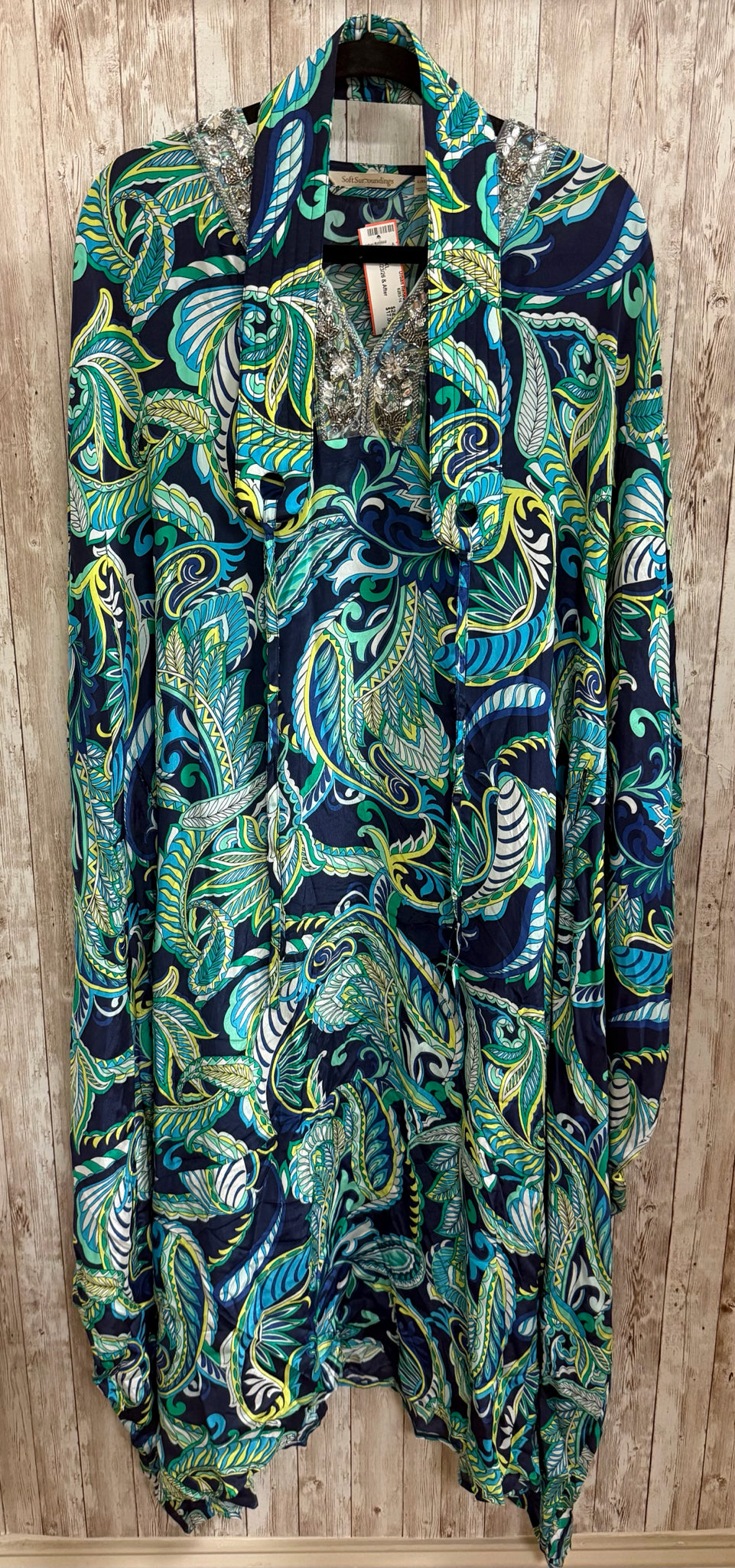Size L/XL SOFT SURROUNDINGS NAVY MULTI Dress