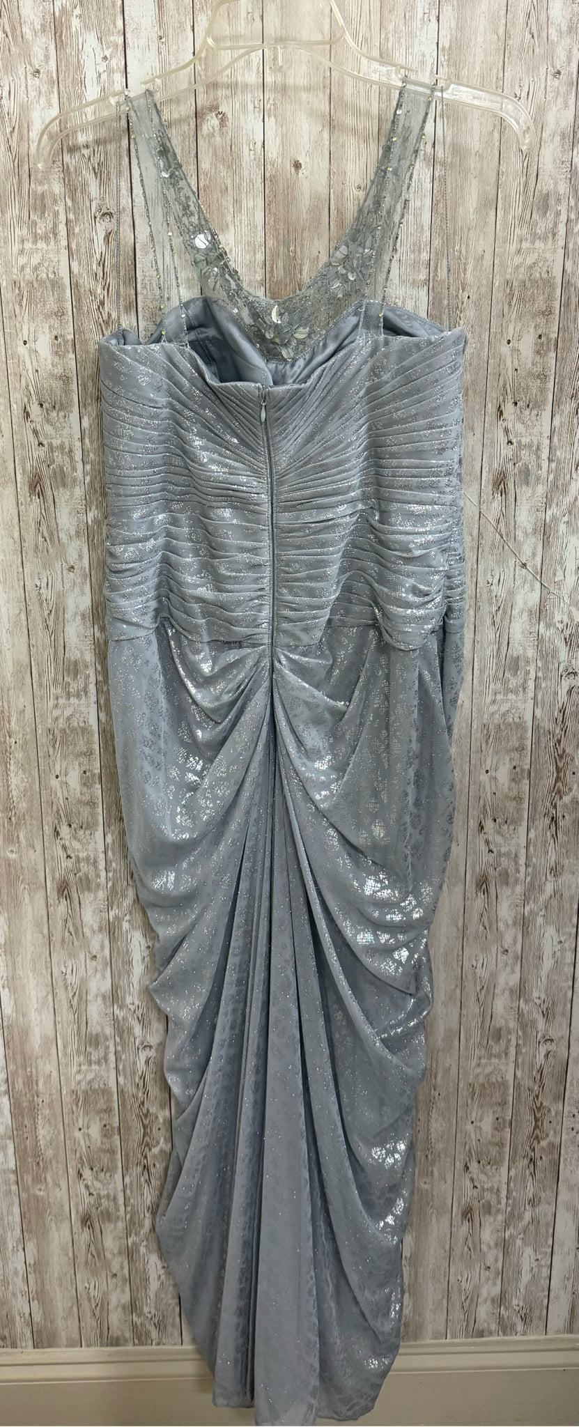 Size 10 ADRIANNA PAPELL Silver Dress