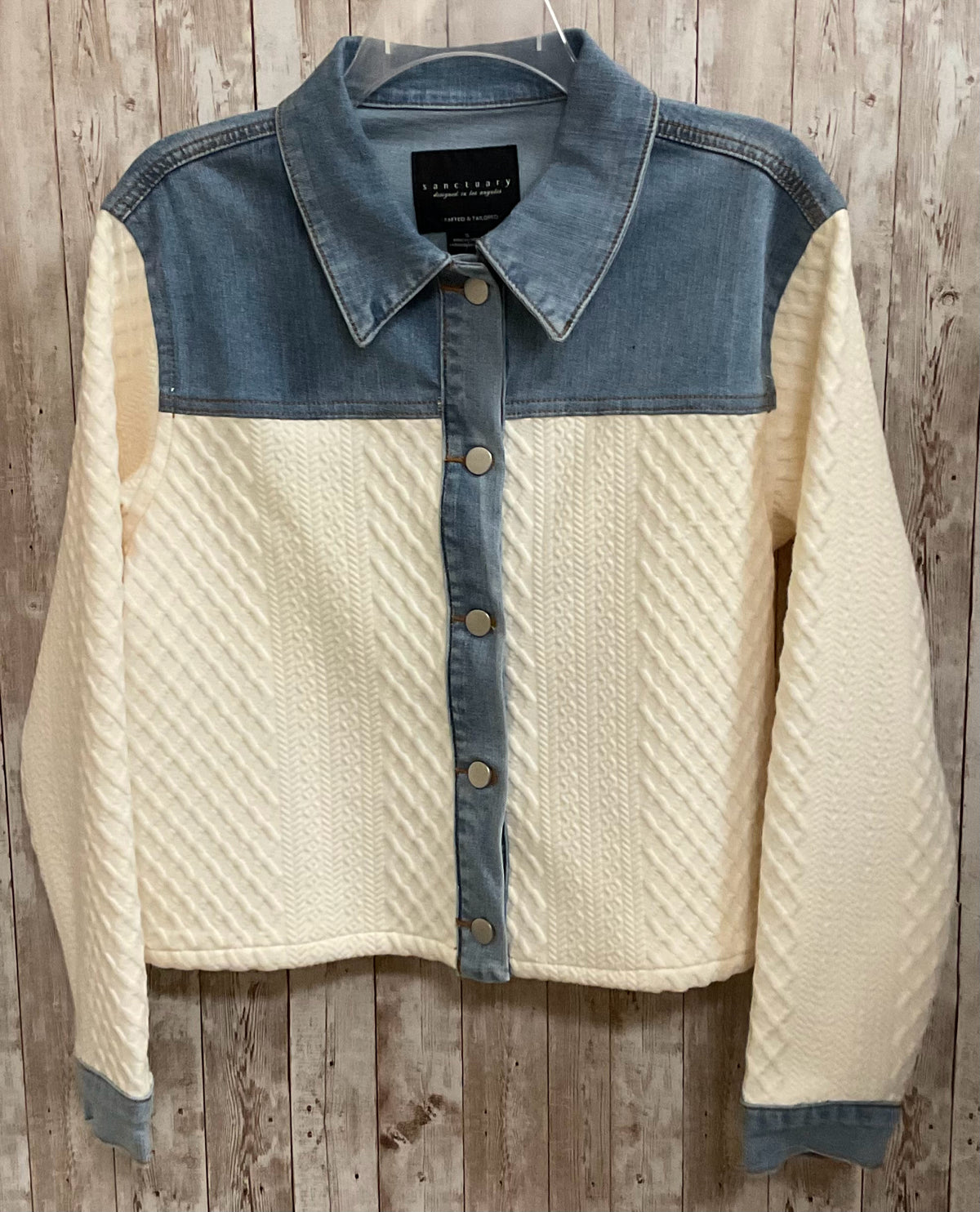 Size S SANCTUARY CREAM AND BLUE Blazer