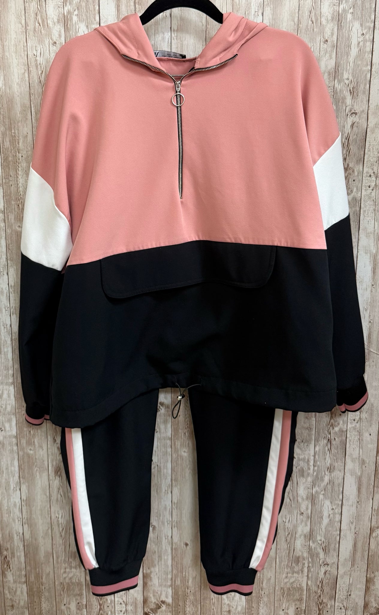 Size XL ZARA PINK AND BLACK 2 PC PANT SET