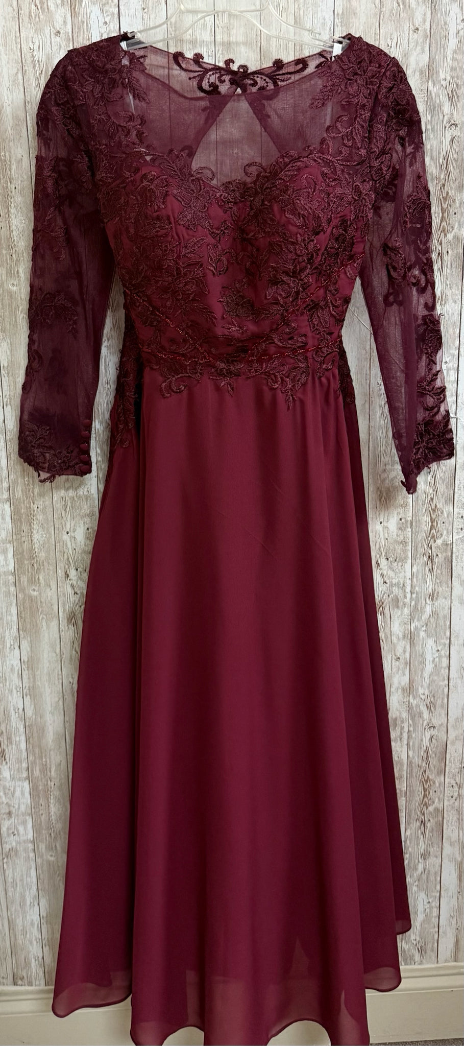 Size 12 JJ'S HOUSE Burgundy Gown/Evening Wear