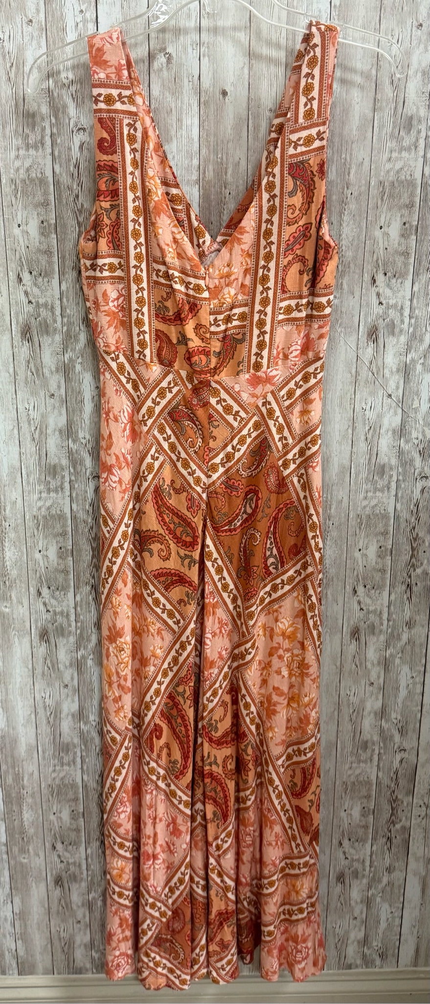 Size S PAPER HEART Orange Print Dress
