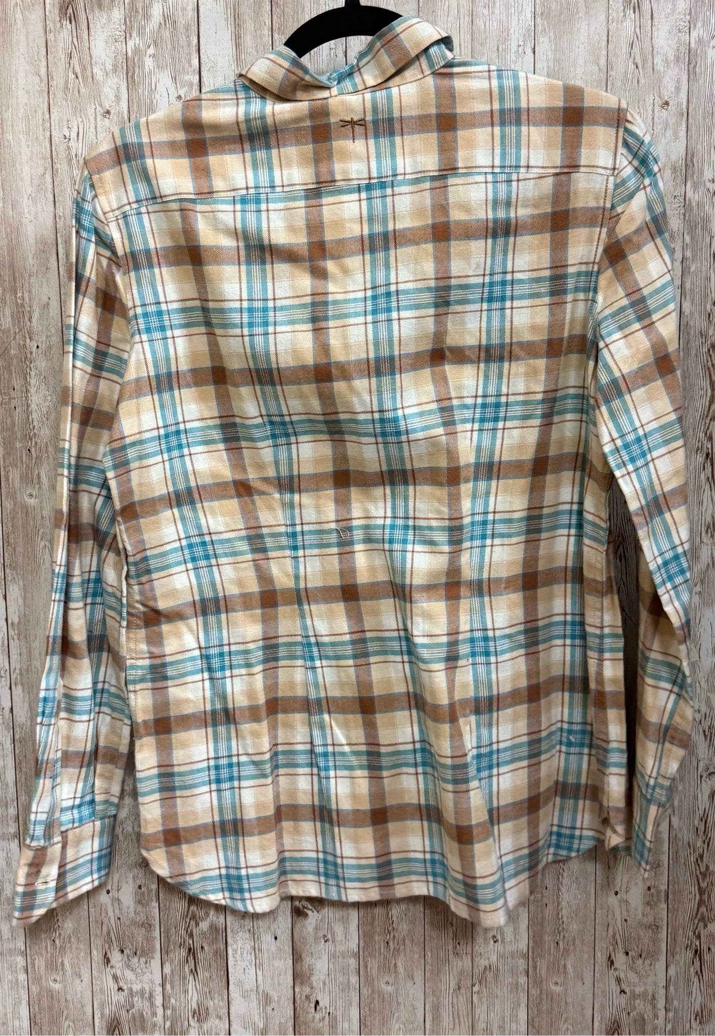 Size S TYLER BOE TAN PLAID Top